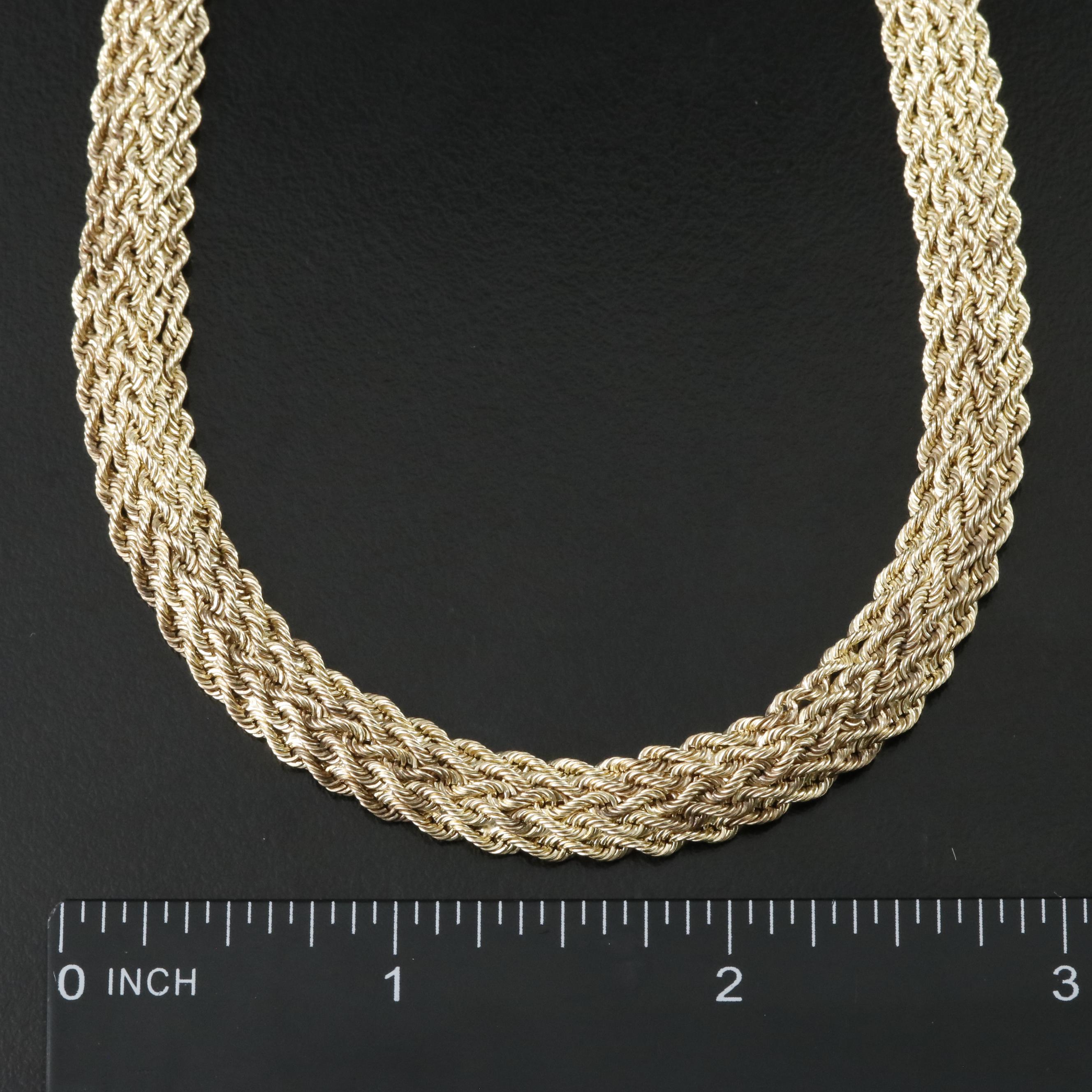 10K Rope Chain Necklace