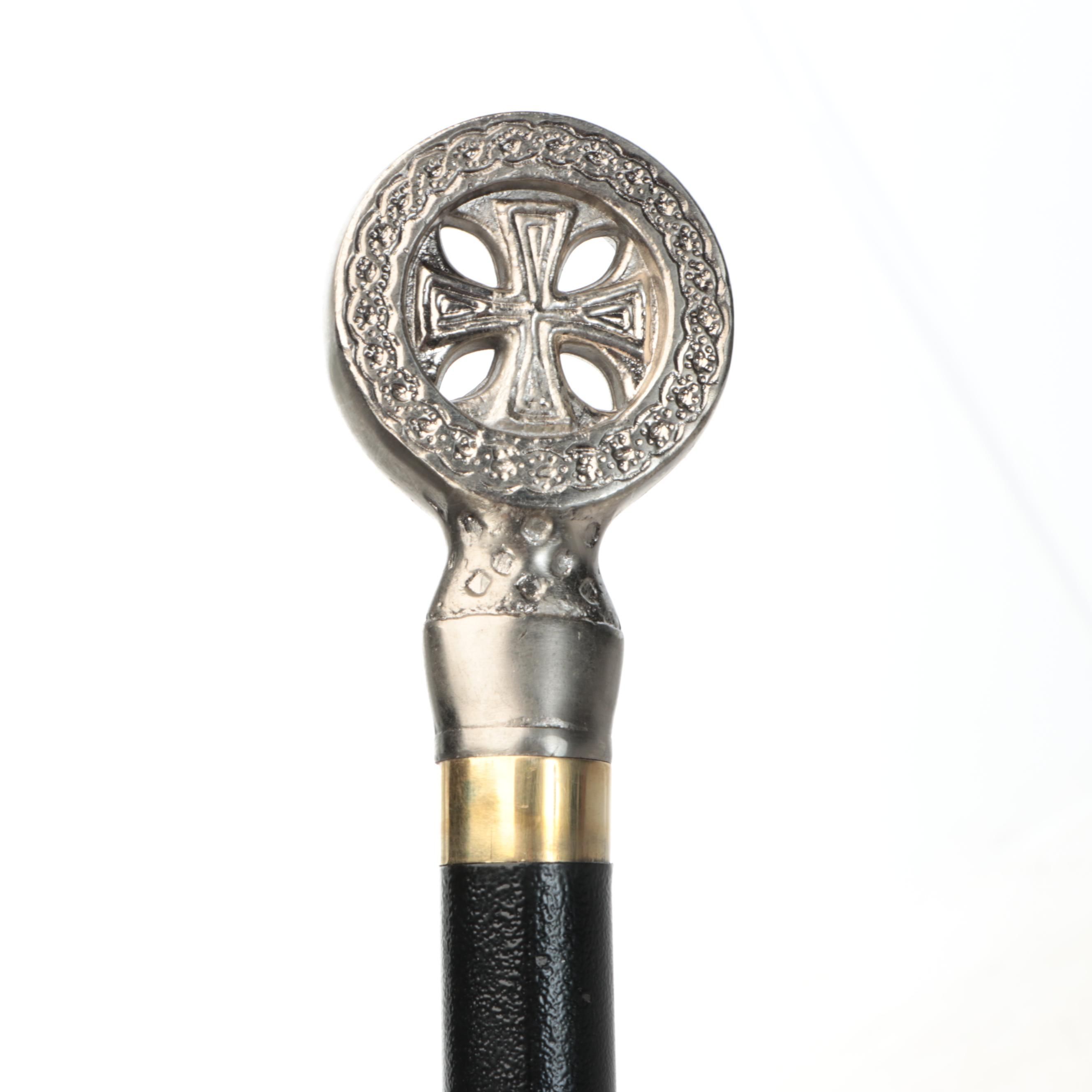 Iron Cross Fantasy Pommel Handled Sword Cane