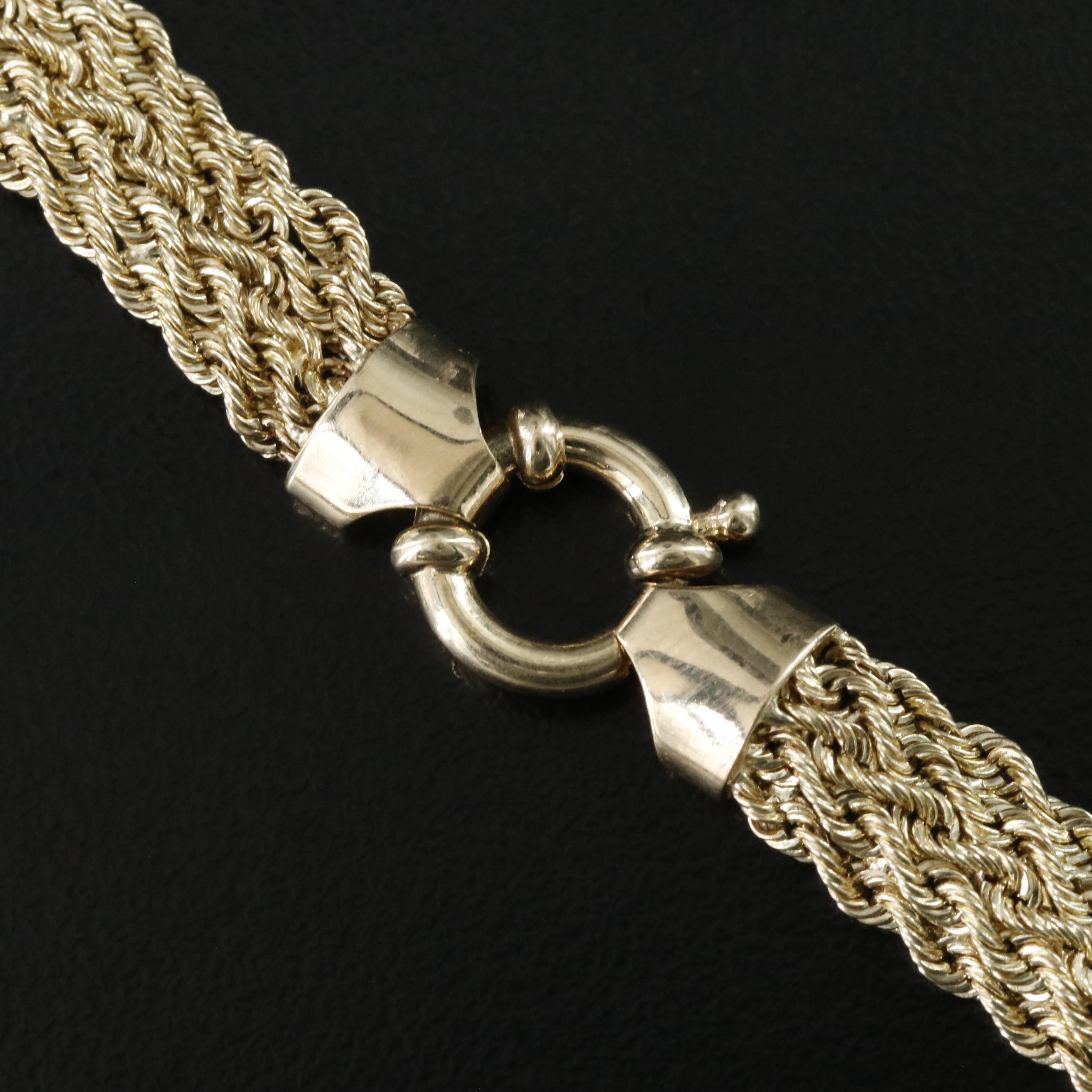 10K Rope Chain Necklace