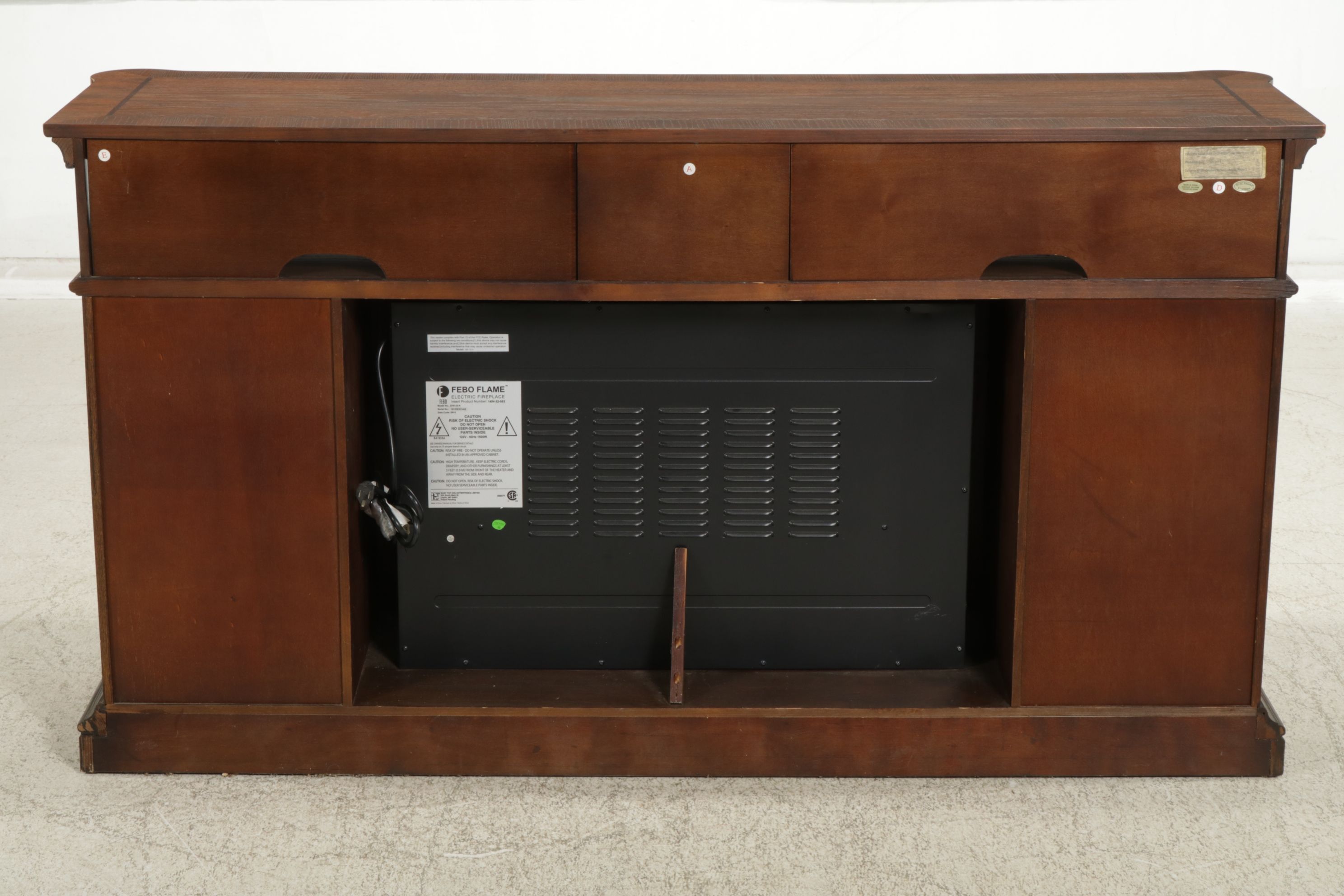 Sunforce Furniture Electric Fireplace and Cabinet, 2014