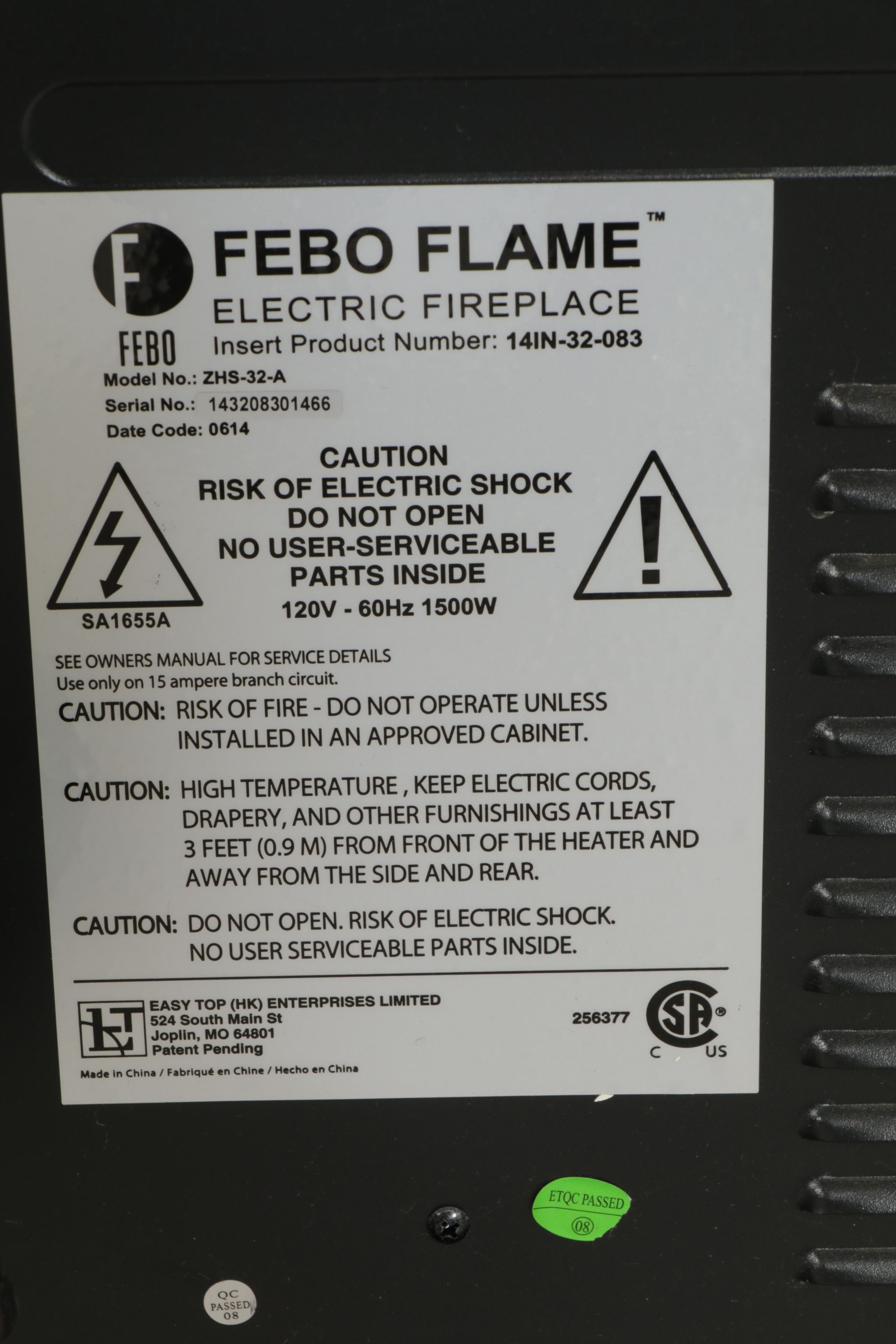 Sunforce Furniture Electric Fireplace and Cabinet, 2014