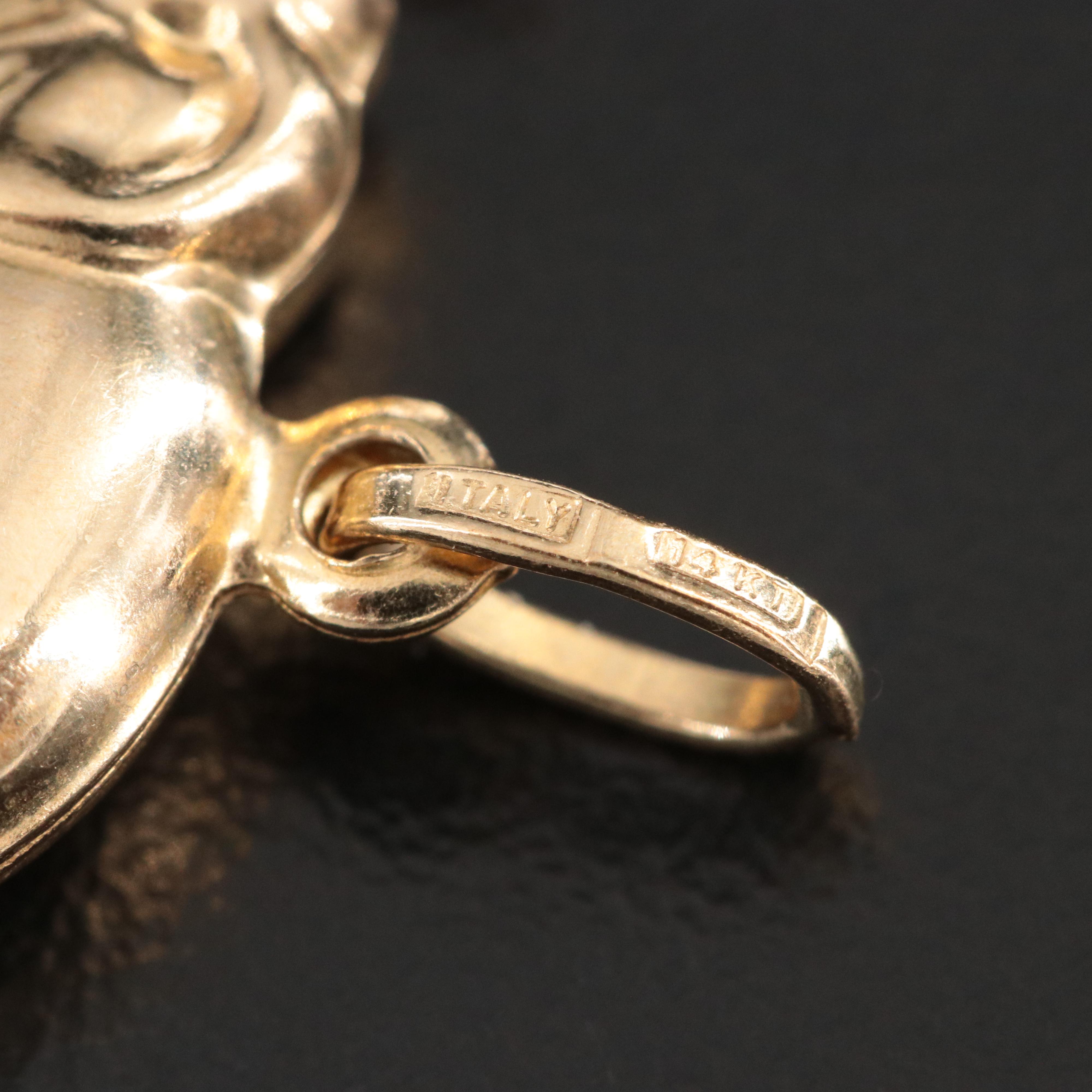 14K Elephant Pendant