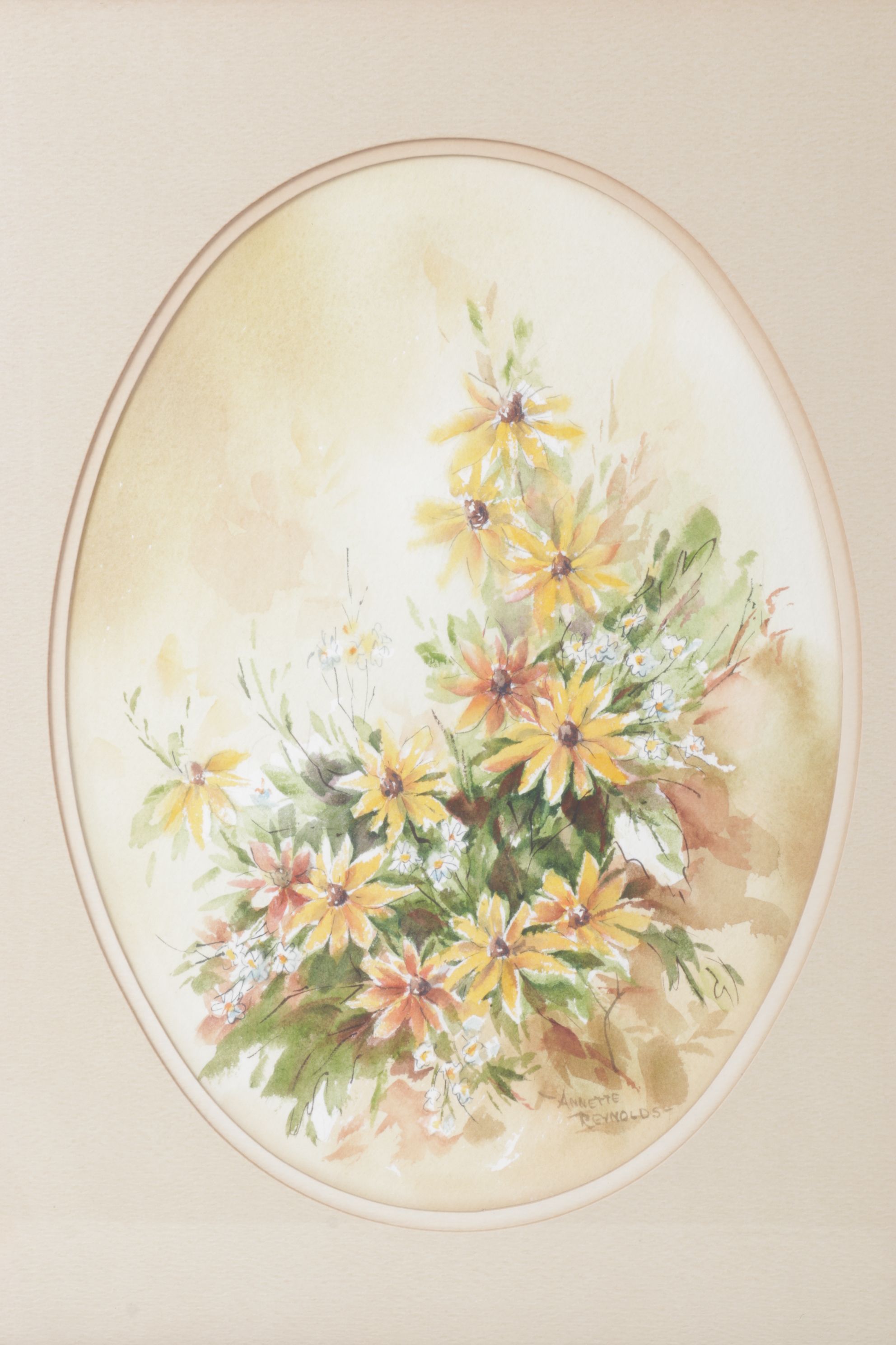 Annette Reynolds Watercolor Paintings of Various Bouquet Floral Arrangements