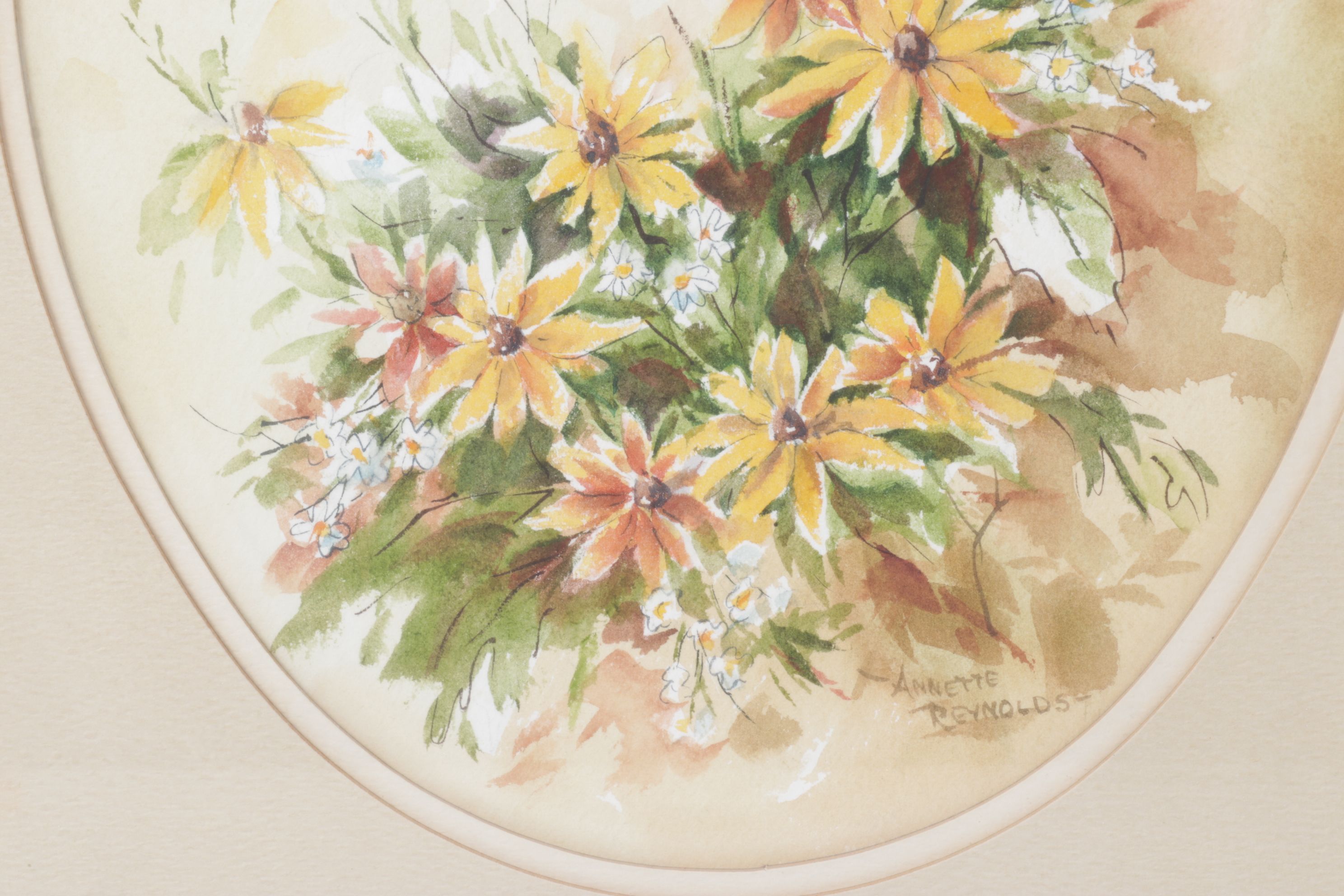 Annette Reynolds Watercolor Paintings of Various Bouquet Floral Arrangements