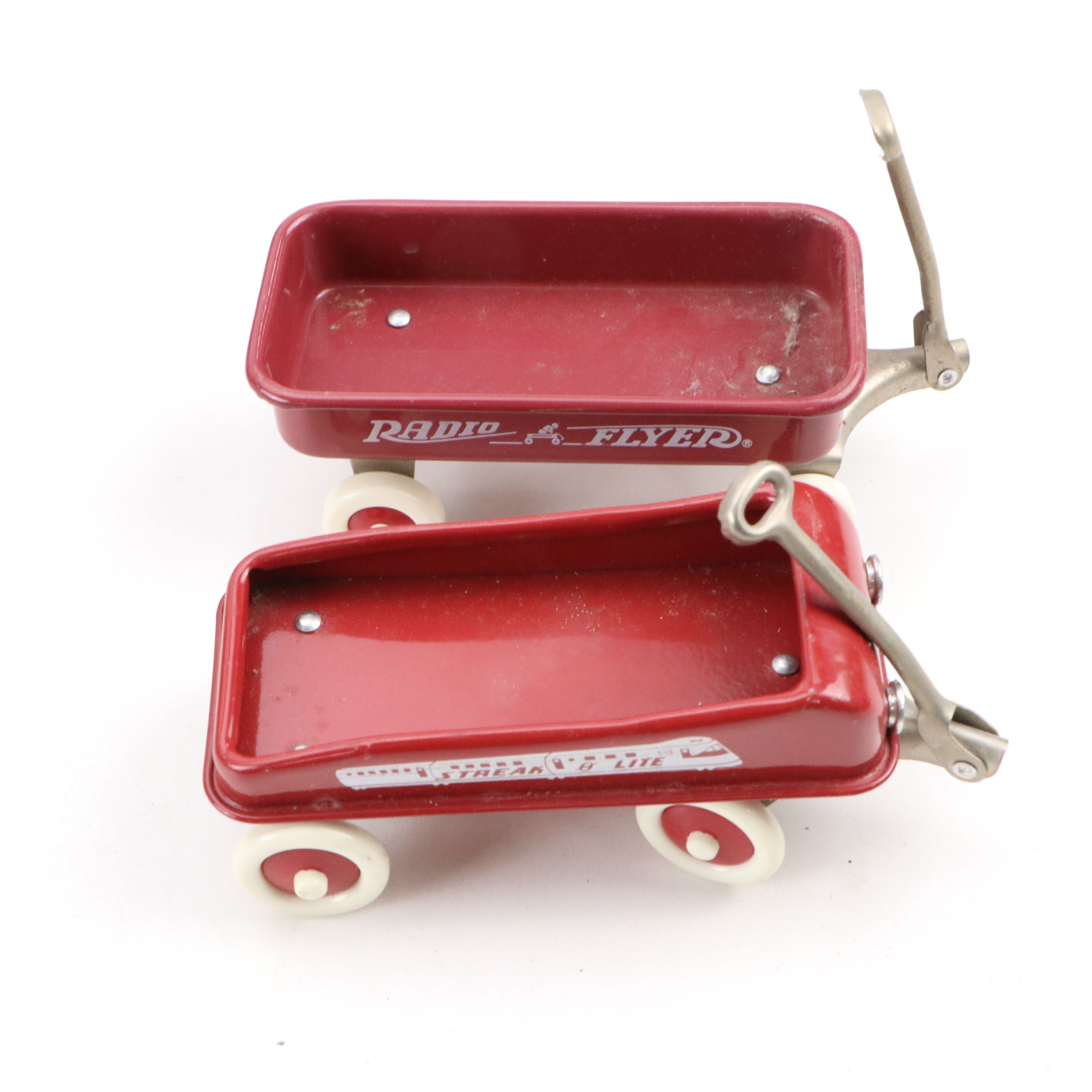 Radio Flyer Wood Wagon, Sled and Other Metal Diecast Toys