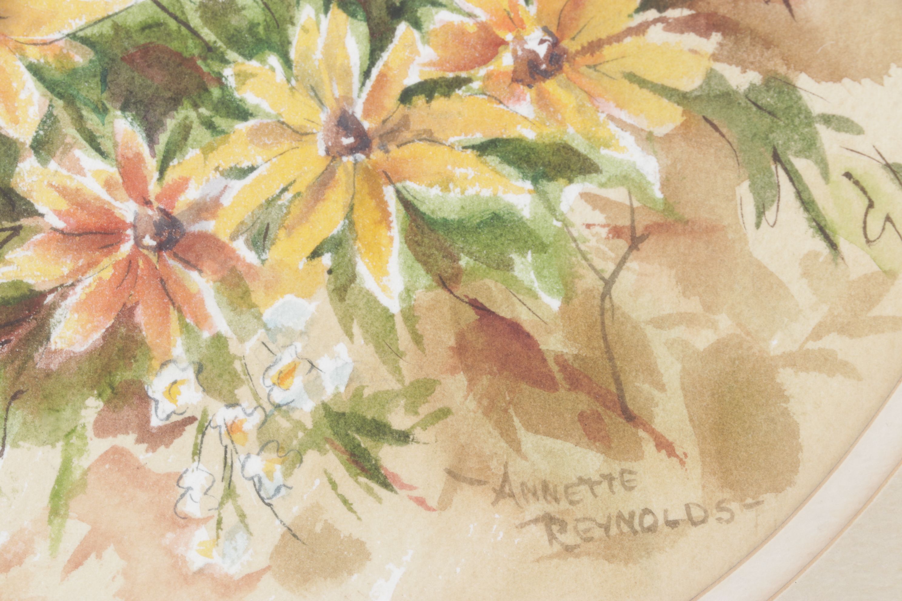 Annette Reynolds Watercolor Paintings of Various Bouquet Floral Arrangements