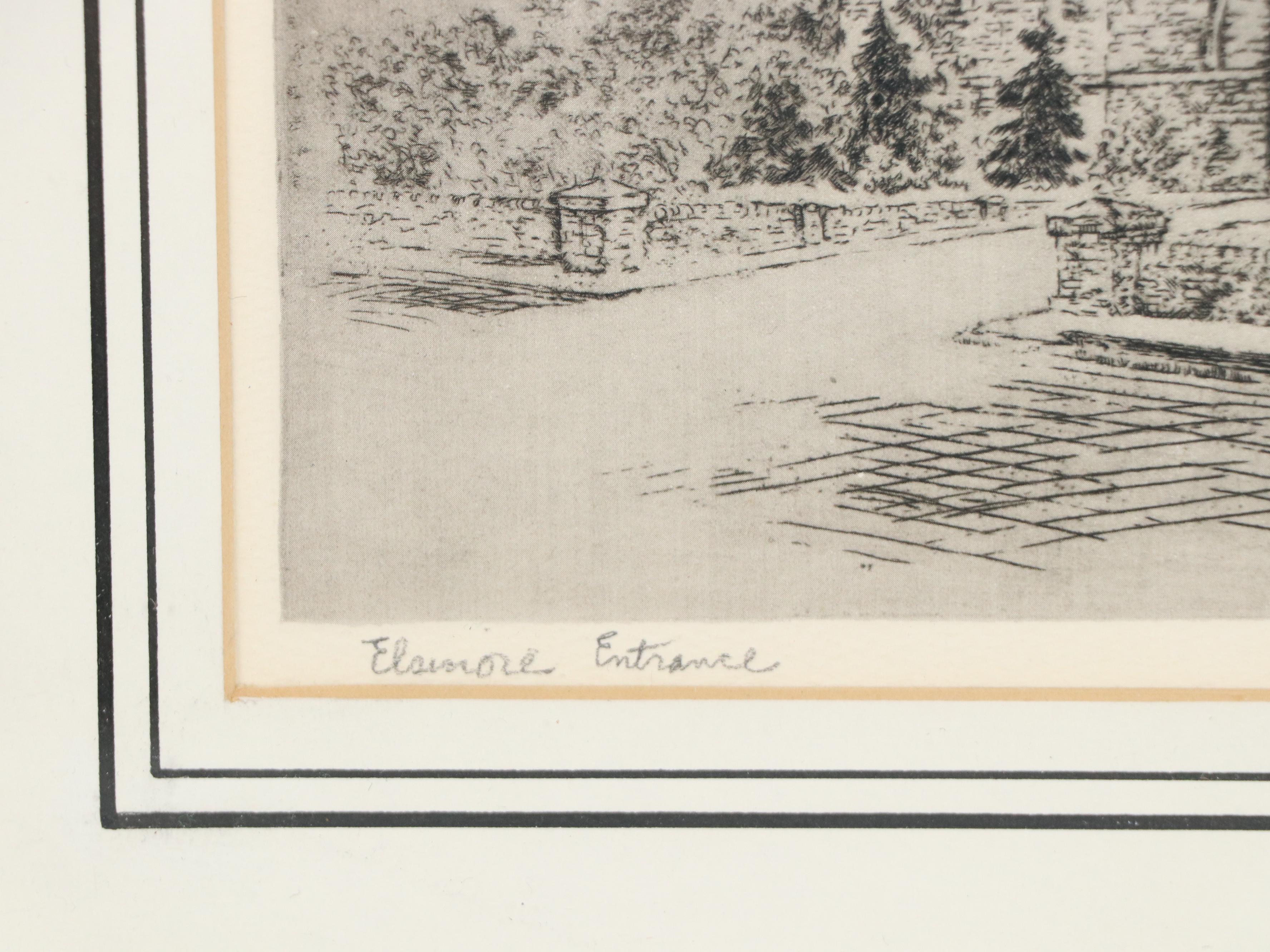 Caroline Williams Heliogravures Including "Elsinore Entrance"