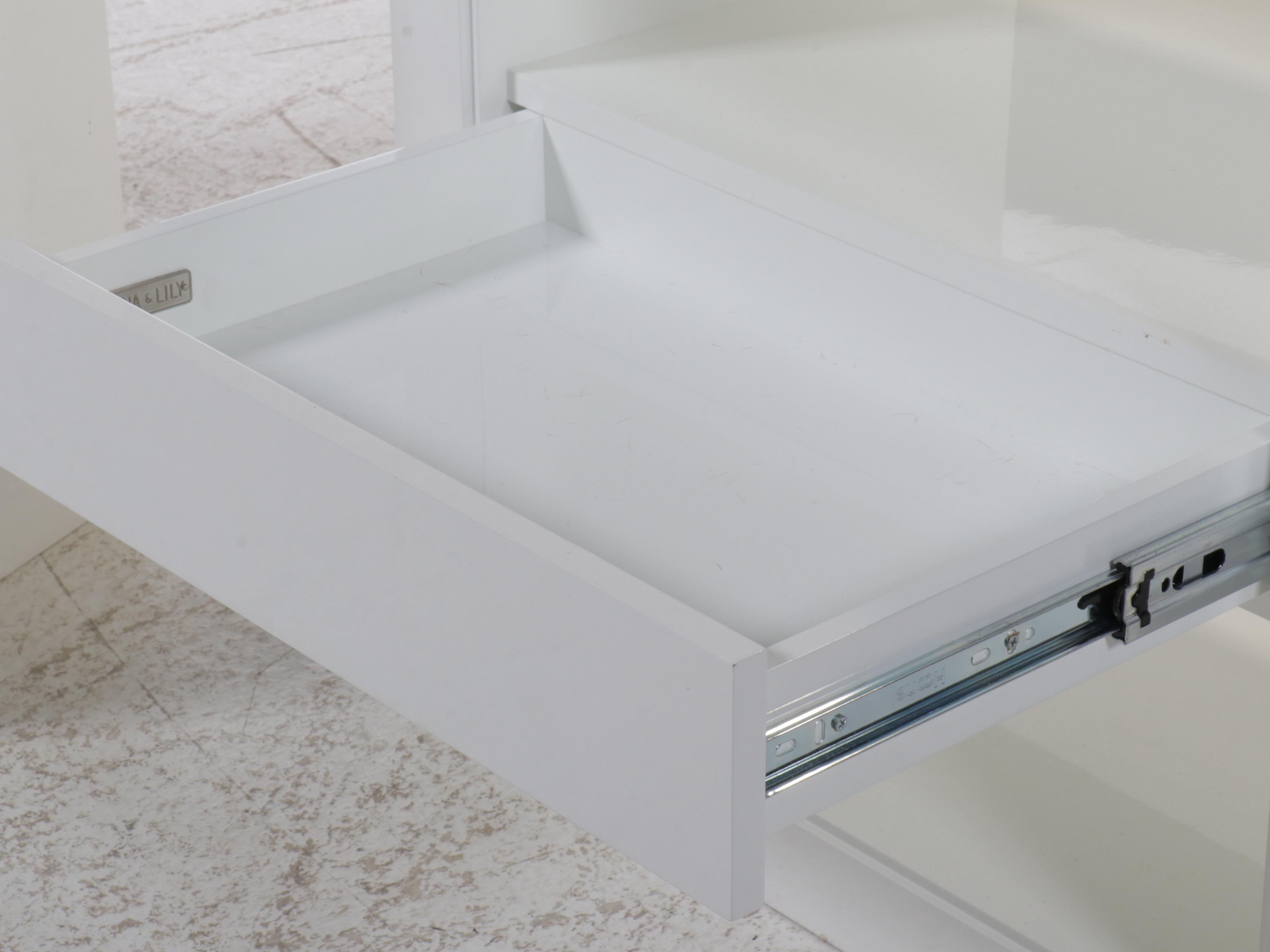 Serena & Lily Contemporary White Lacquered Nightstands