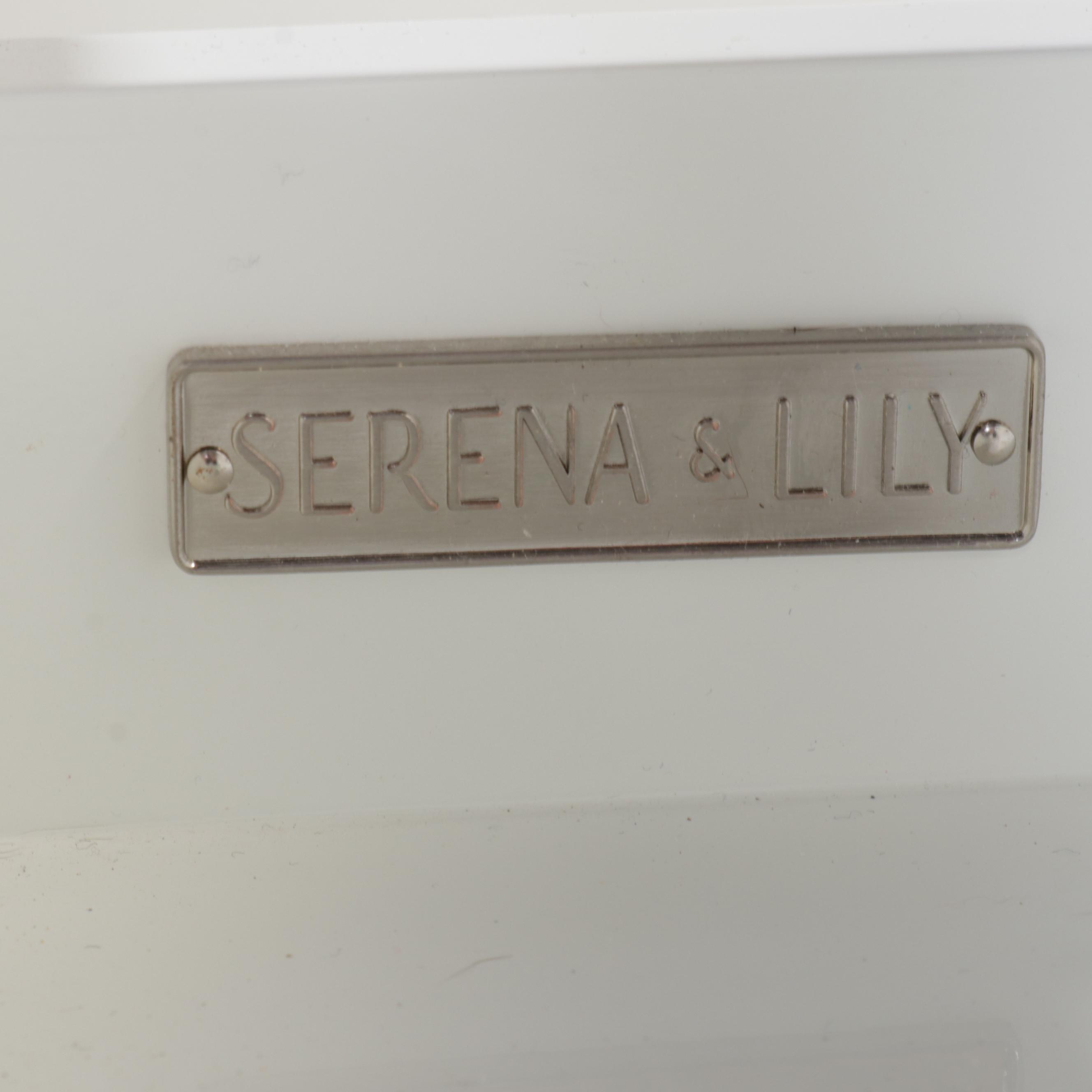 Serena & Lily Contemporary White Lacquered Nightstands