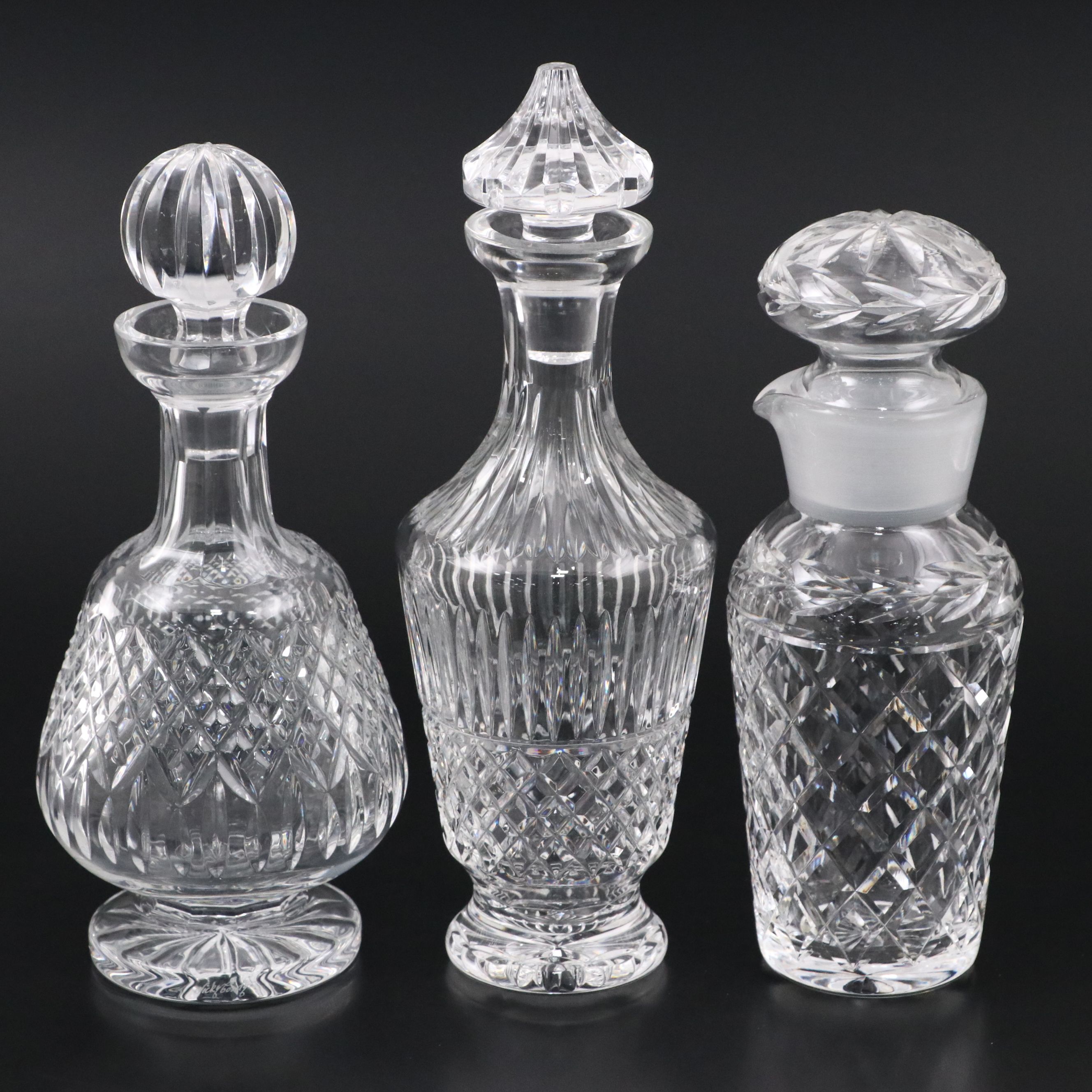 Waterford "Glandore" Cocktail Shaker, "Maeve" and Other Decanters