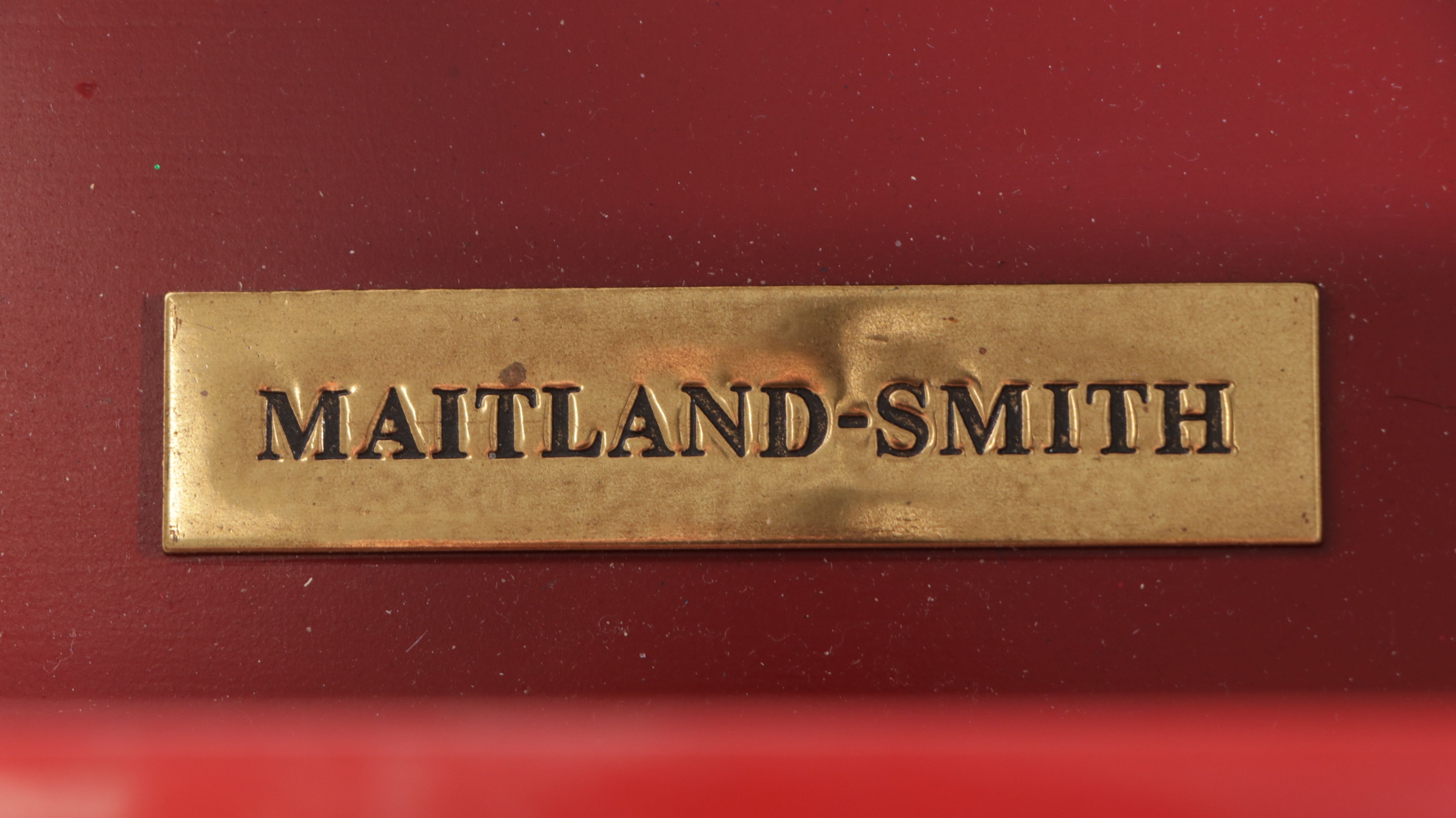 Maitland-Smith Queen Anne Chinoiserie Lacquered Wood Dresser with Marble Top