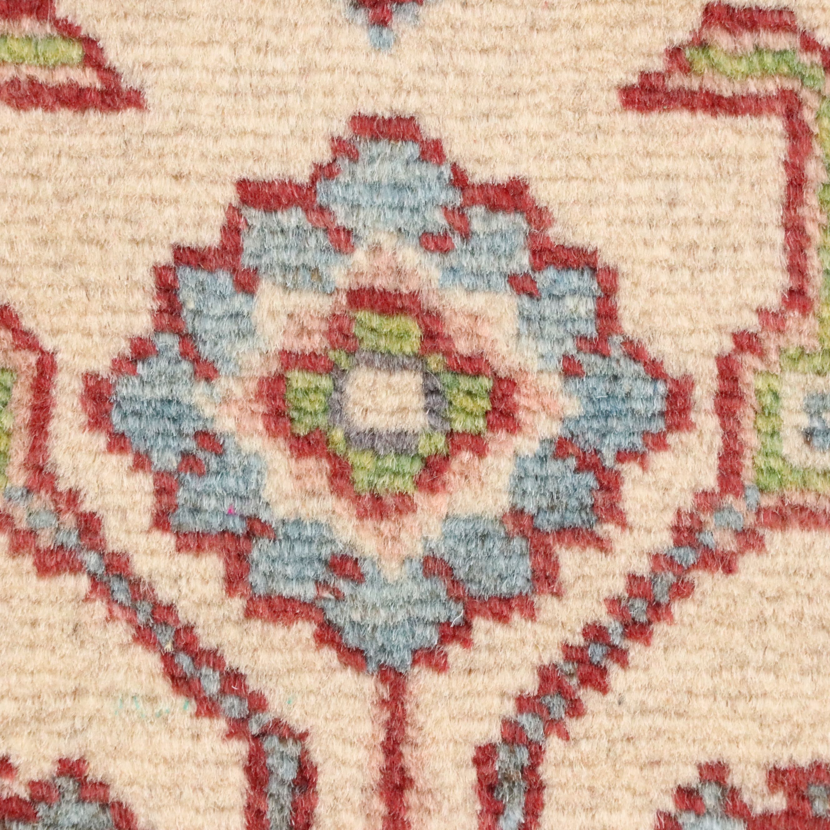 4'11 x 6'9 Hand-Knotted Pakistani Kazak Area Rug