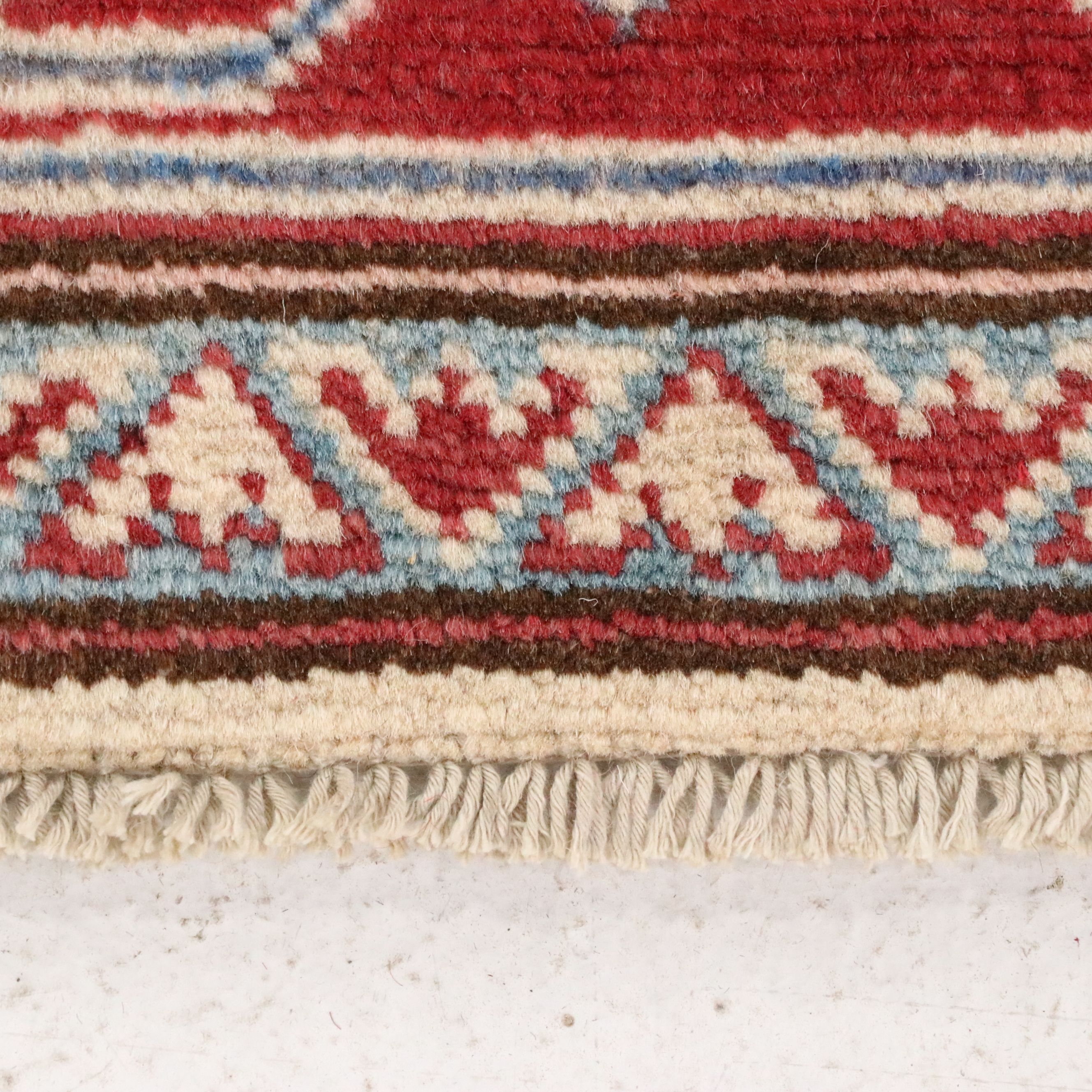 4'11 x 6'9 Hand-Knotted Pakistani Kazak Area Rug