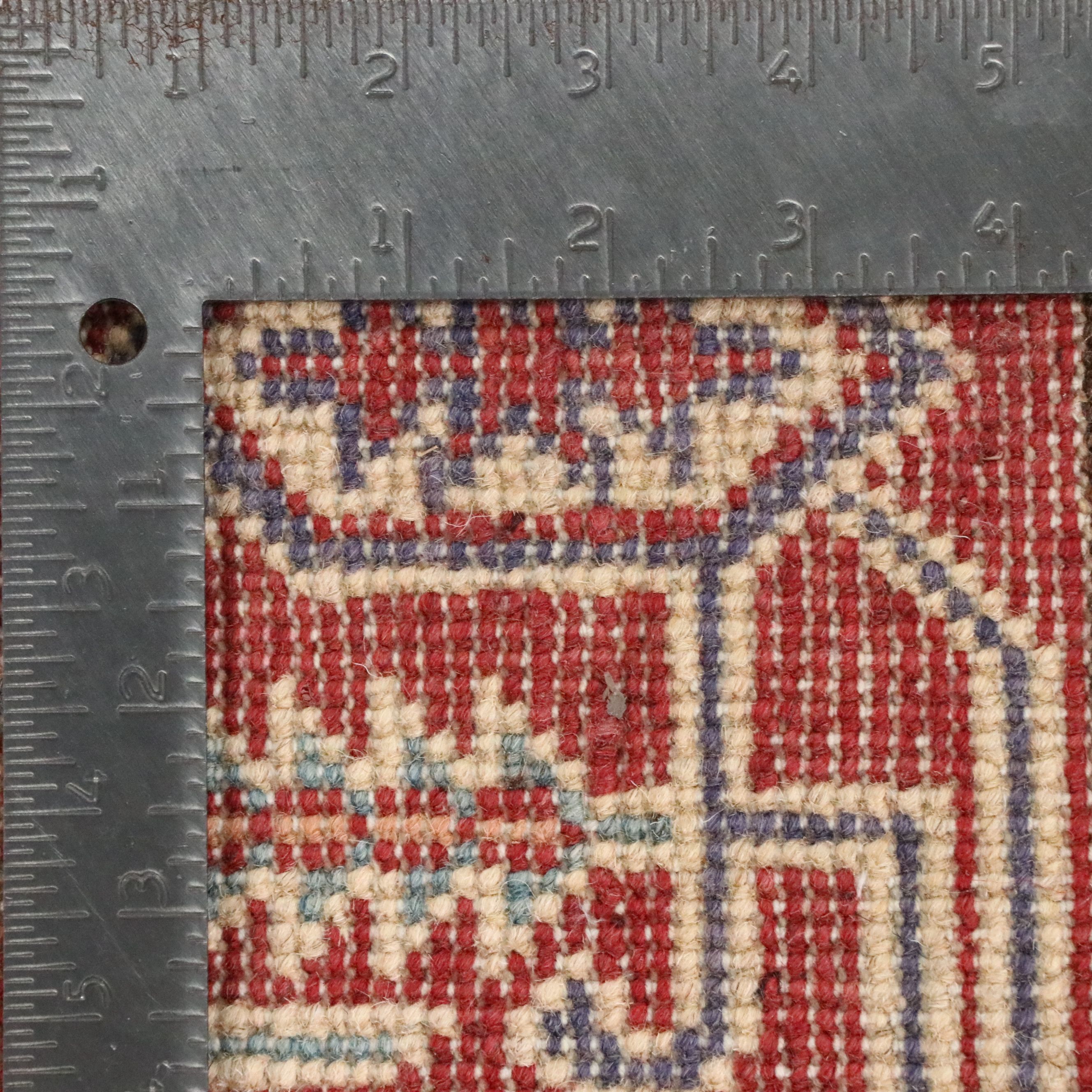 4'11 x 6'9 Hand-Knotted Pakistani Kazak Area Rug