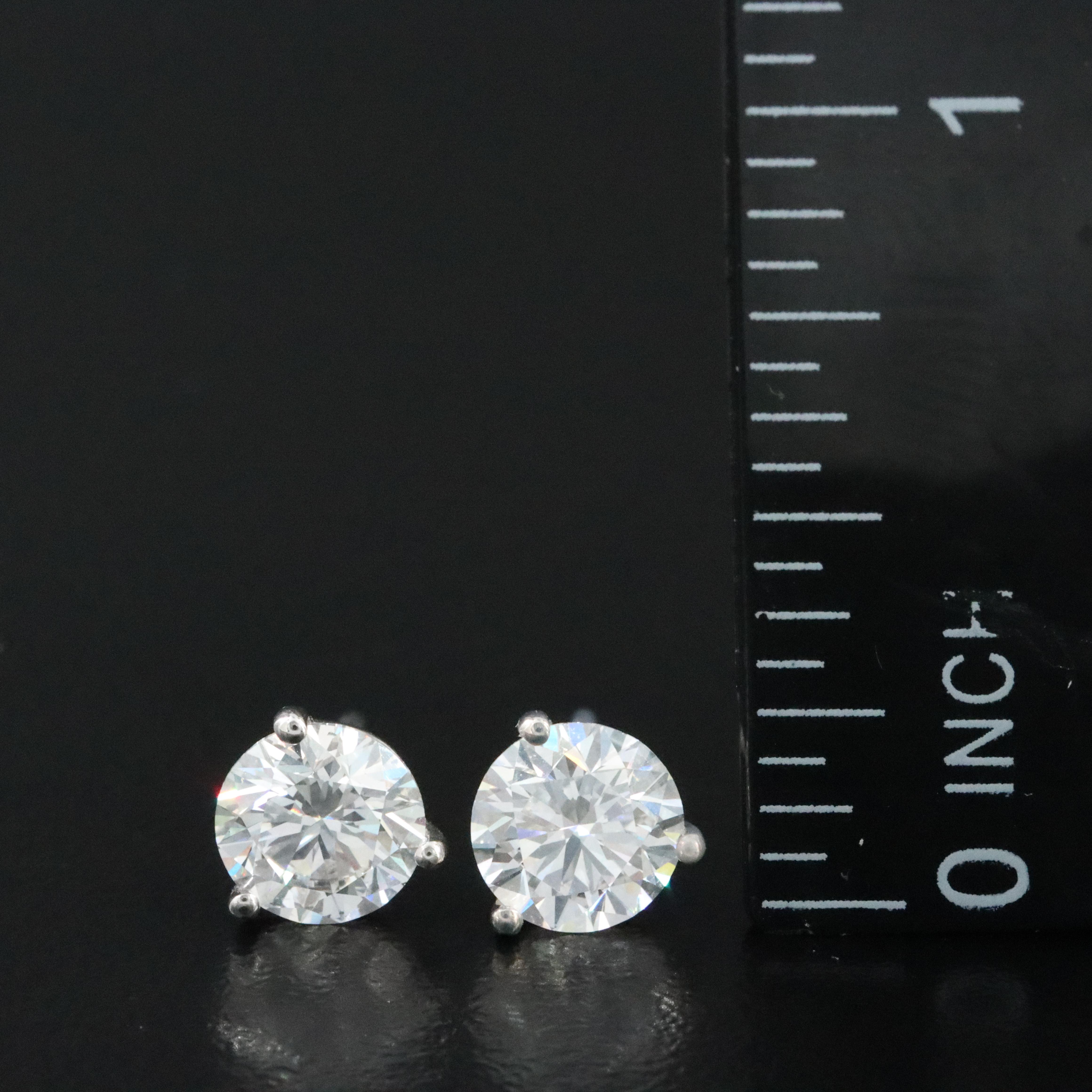 14K 1.96 CTW Lab Grown Diamond Solitaire Earrings