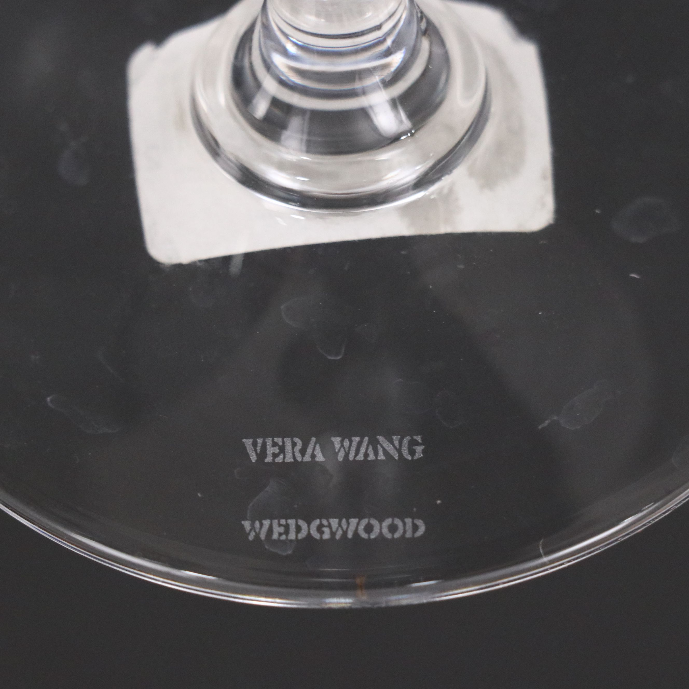 Wedgwood for Vera Wang Metal Base Glass Champagne Flues with Glass Candlesticks