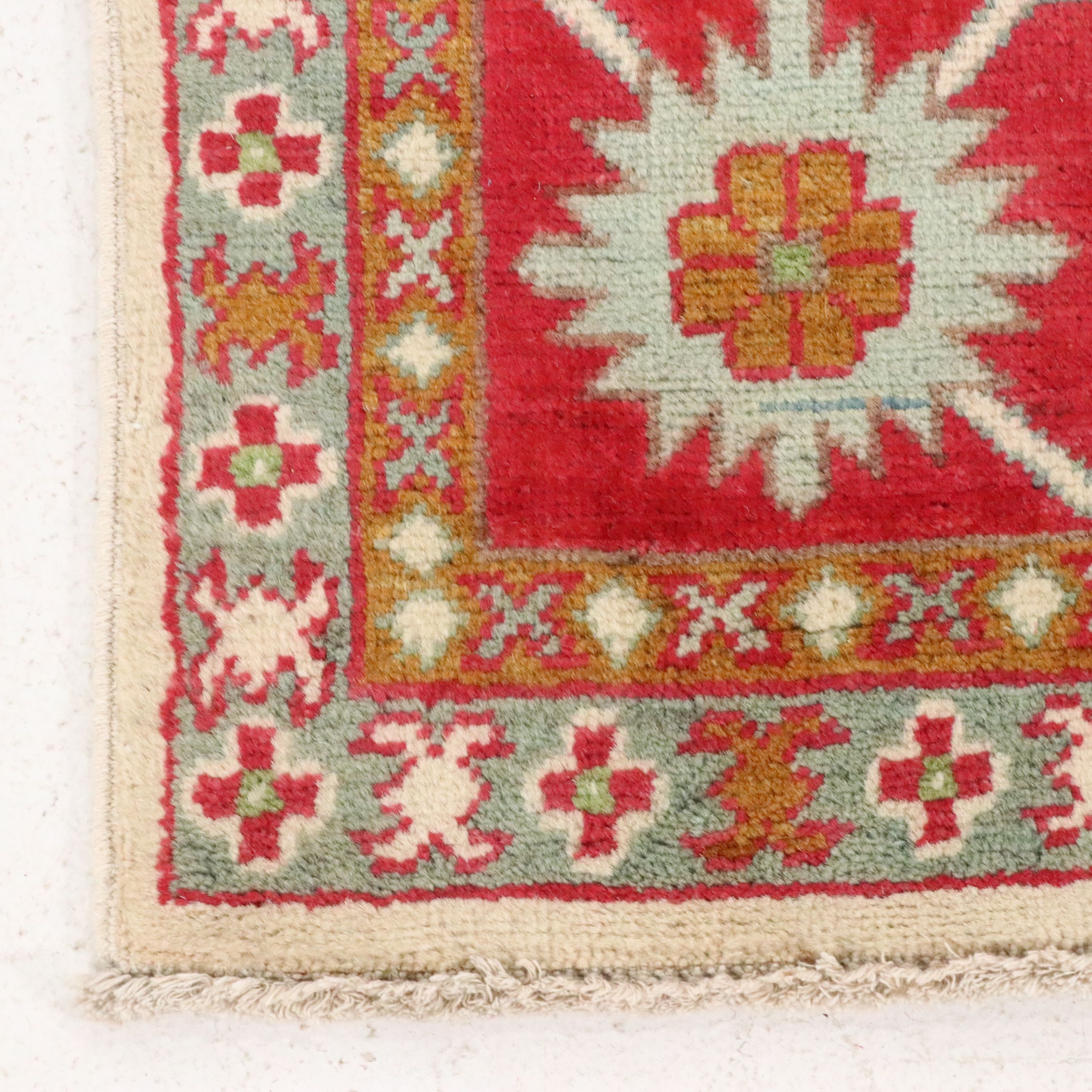 5'6 x 7'9 Hand-Knotted Pakistani Kazak Area Rug