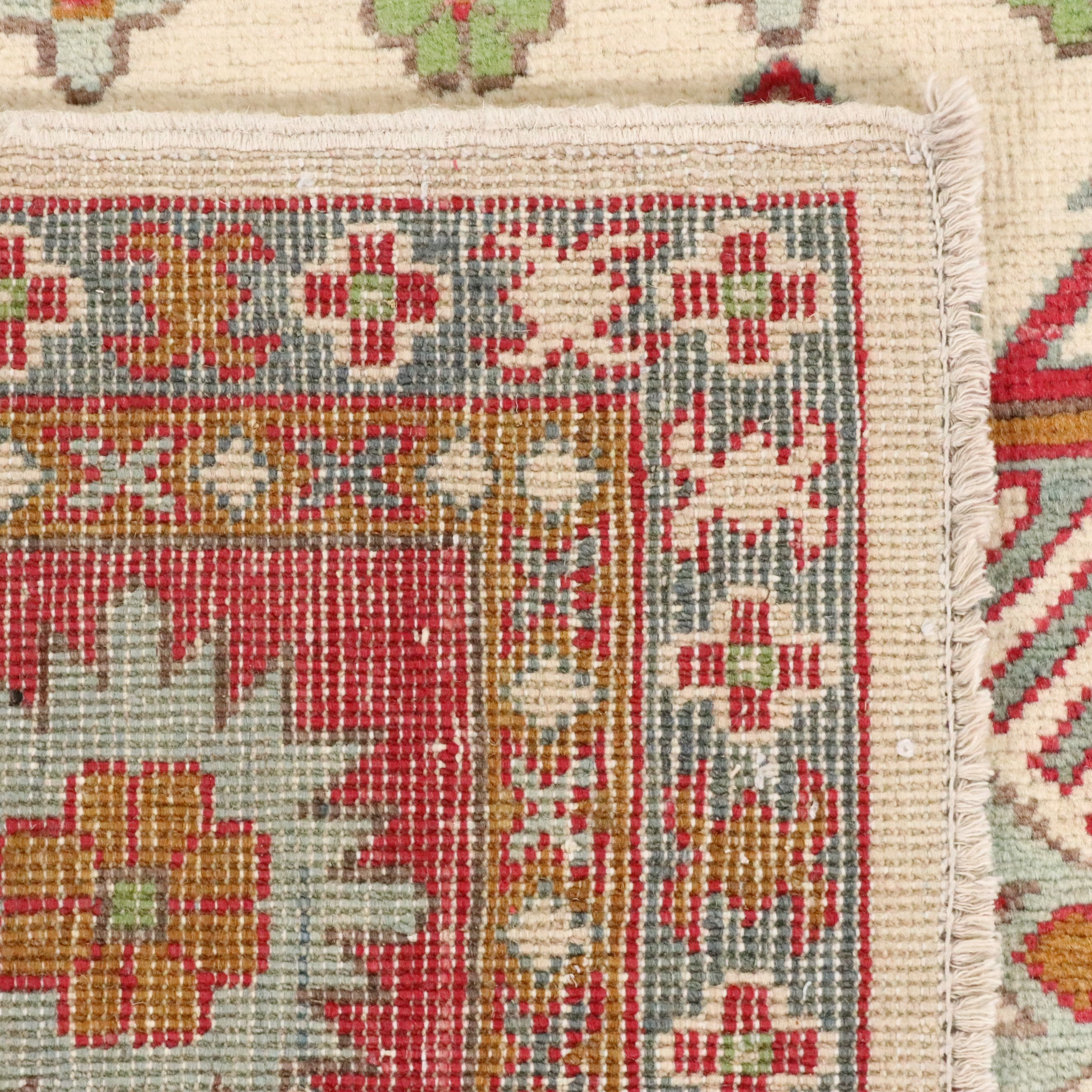 5'6 x 7'9 Hand-Knotted Pakistani Kazak Area Rug