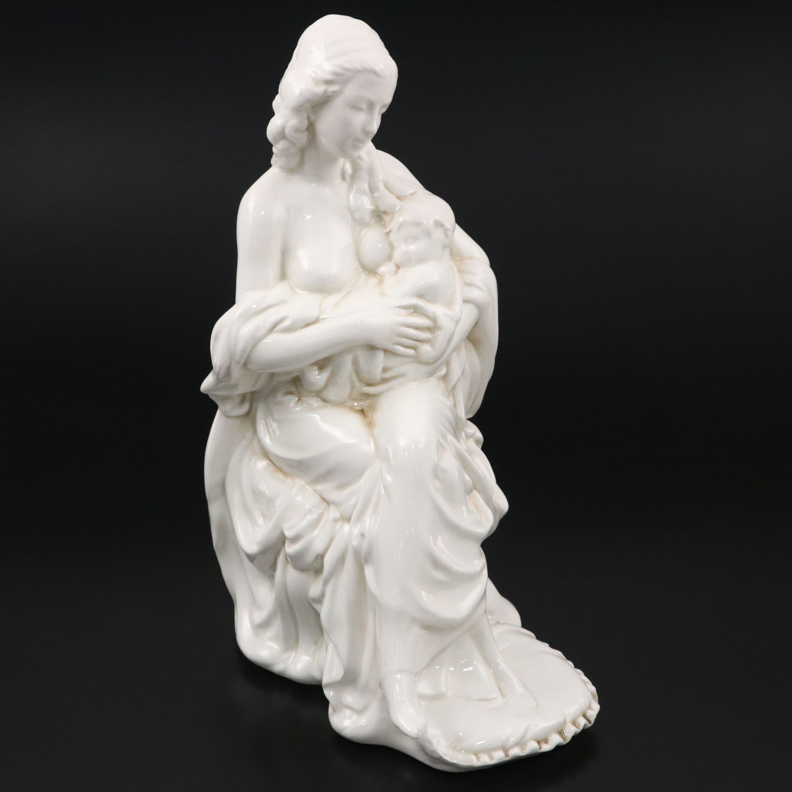 Carraro Italian Porcelain Mother and Child Sculpture