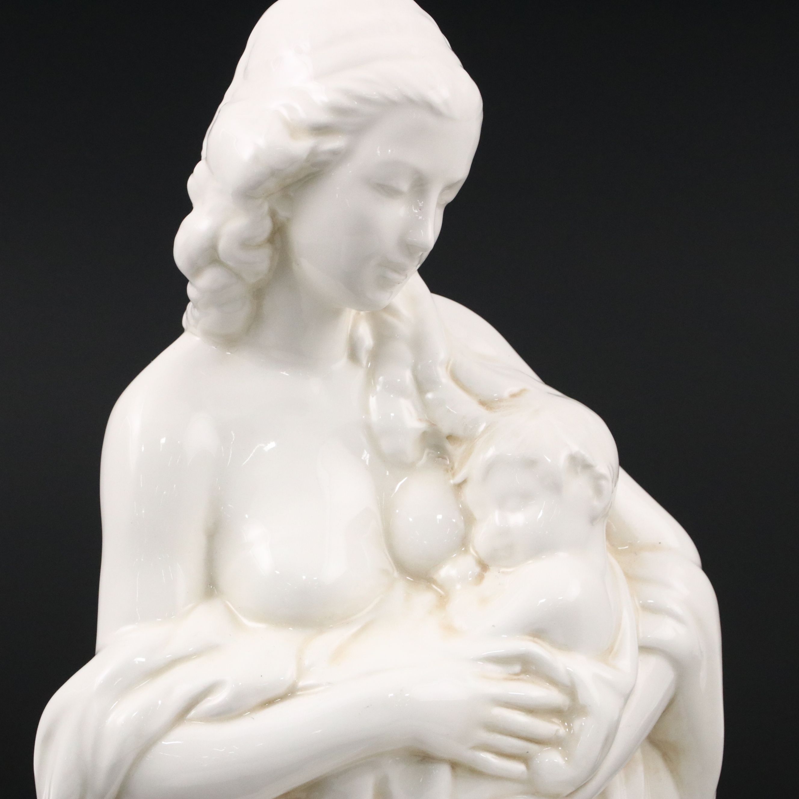 Carraro Italian Porcelain Mother and Child Sculpture