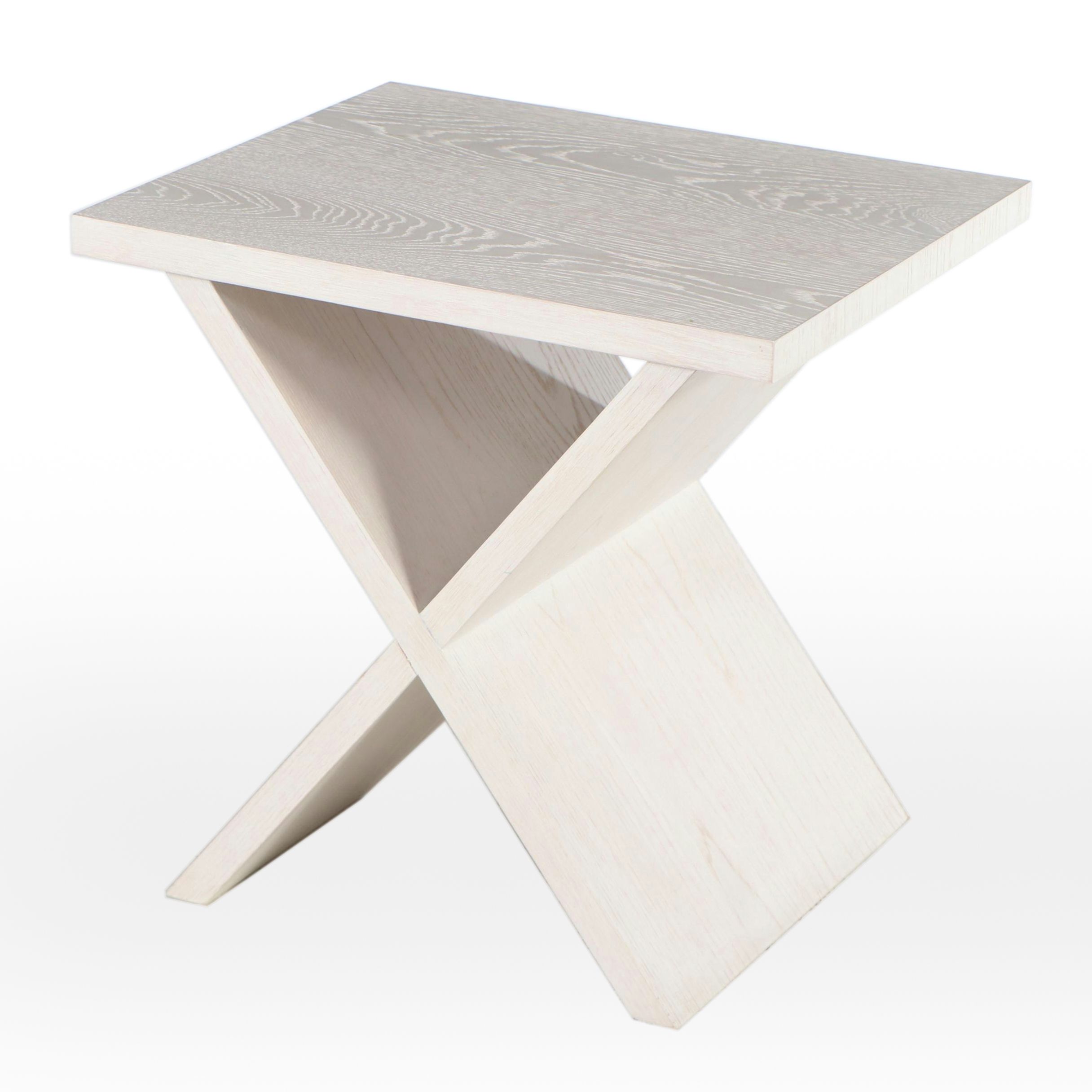 Contemporary Salt-Washed "Hunter" Side Table, 2016