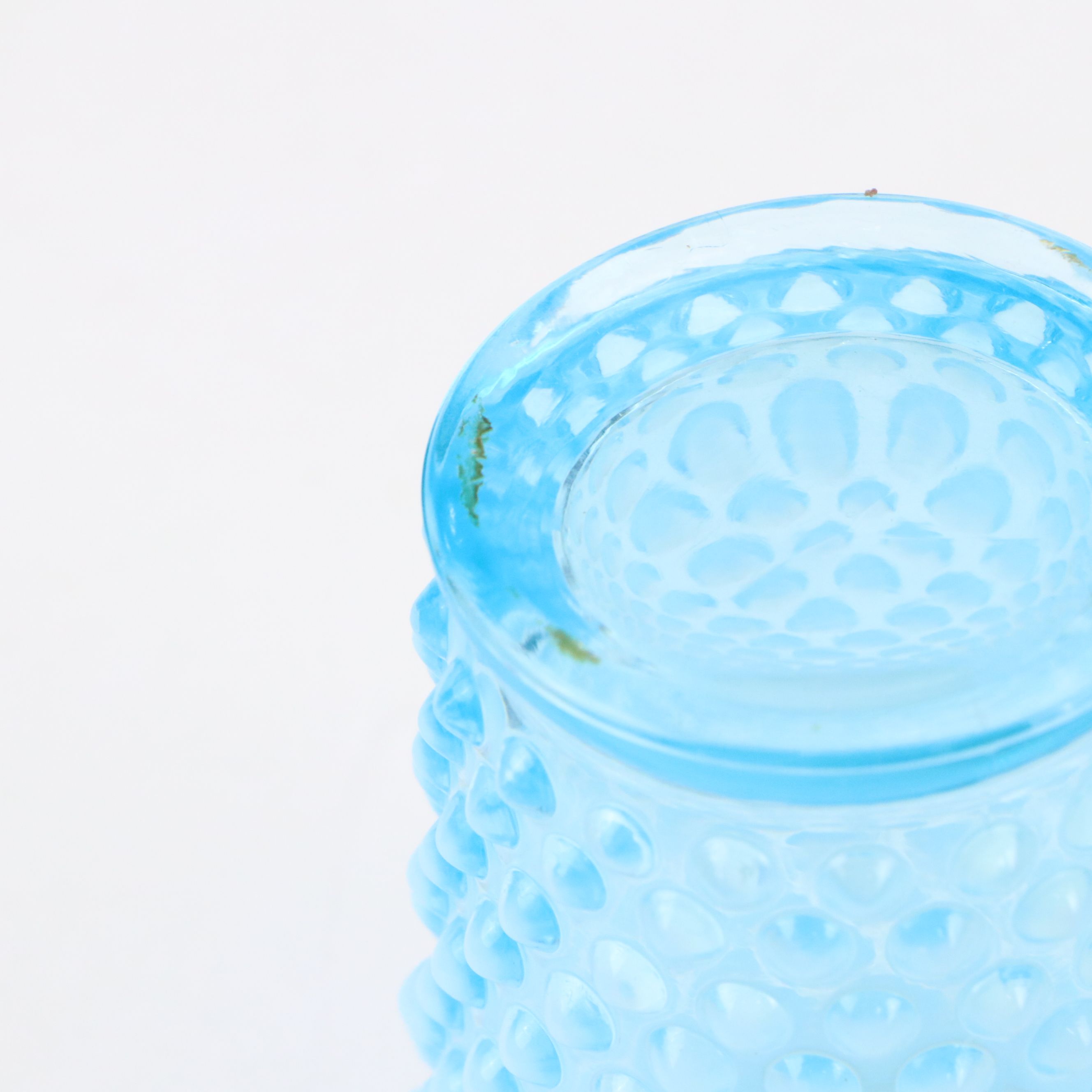 Fenton Hobnail Opalescent Blue Flat Tumblers, Mid-20th Century