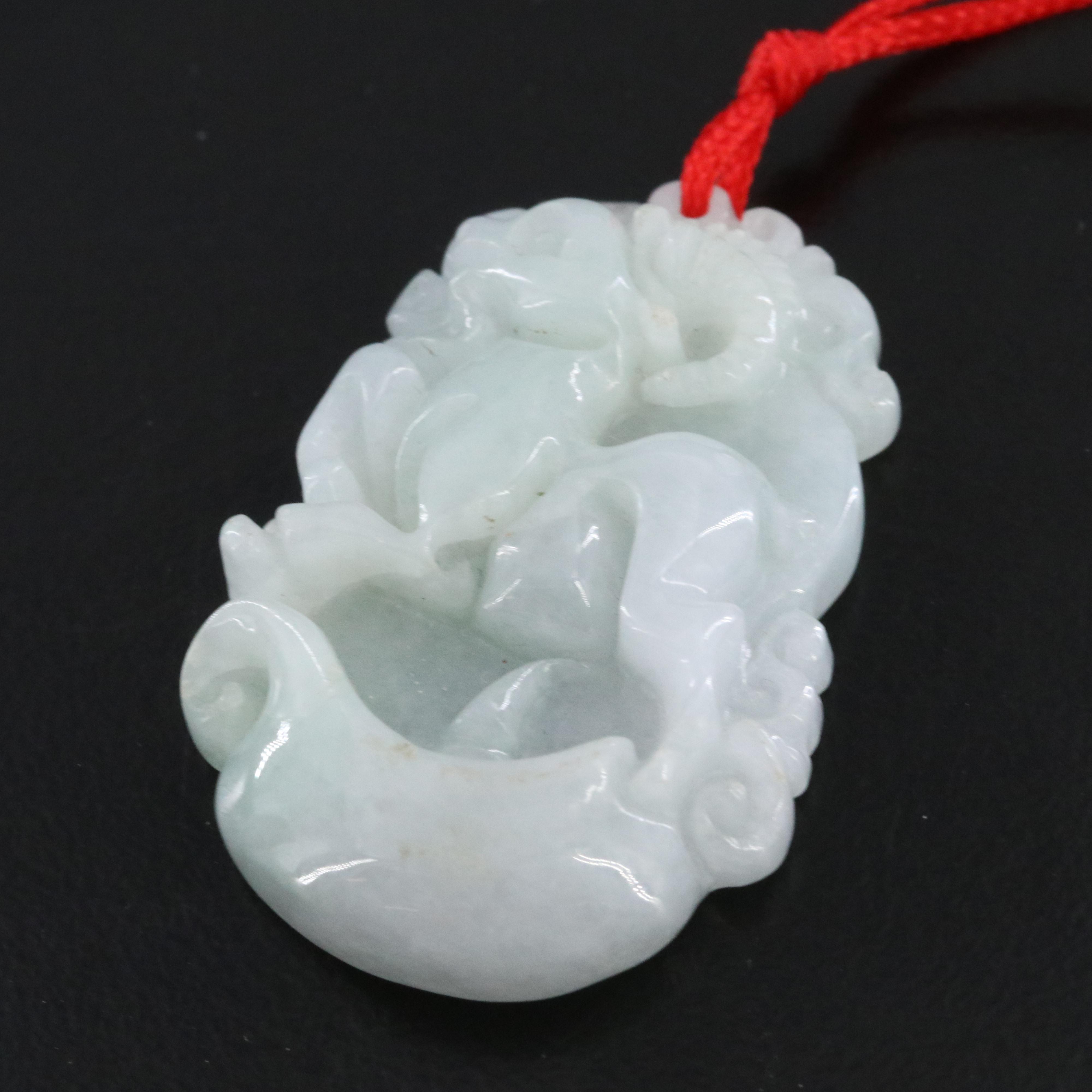 Carved Jadeite Pendant Necklaces