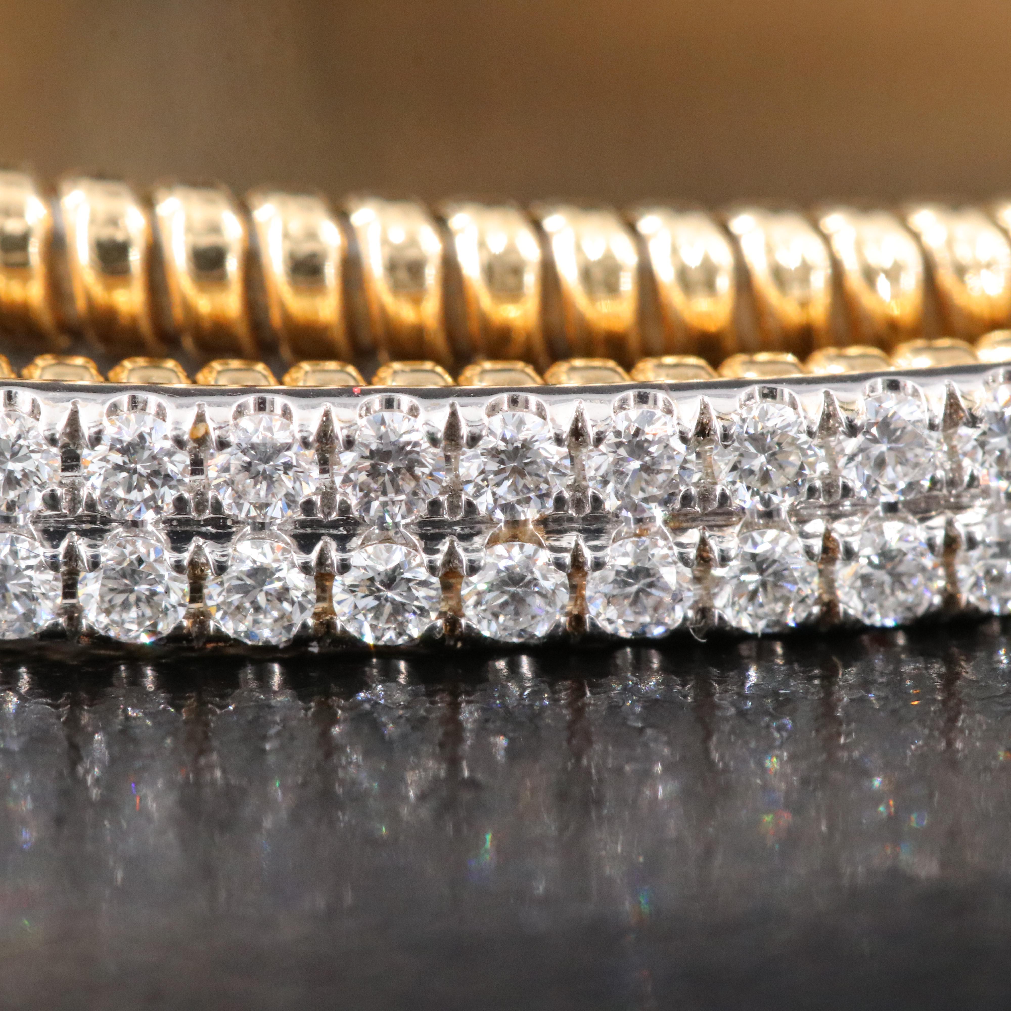 18K 0.58 CTW Diamond Flexible Tubogas Bracelet
