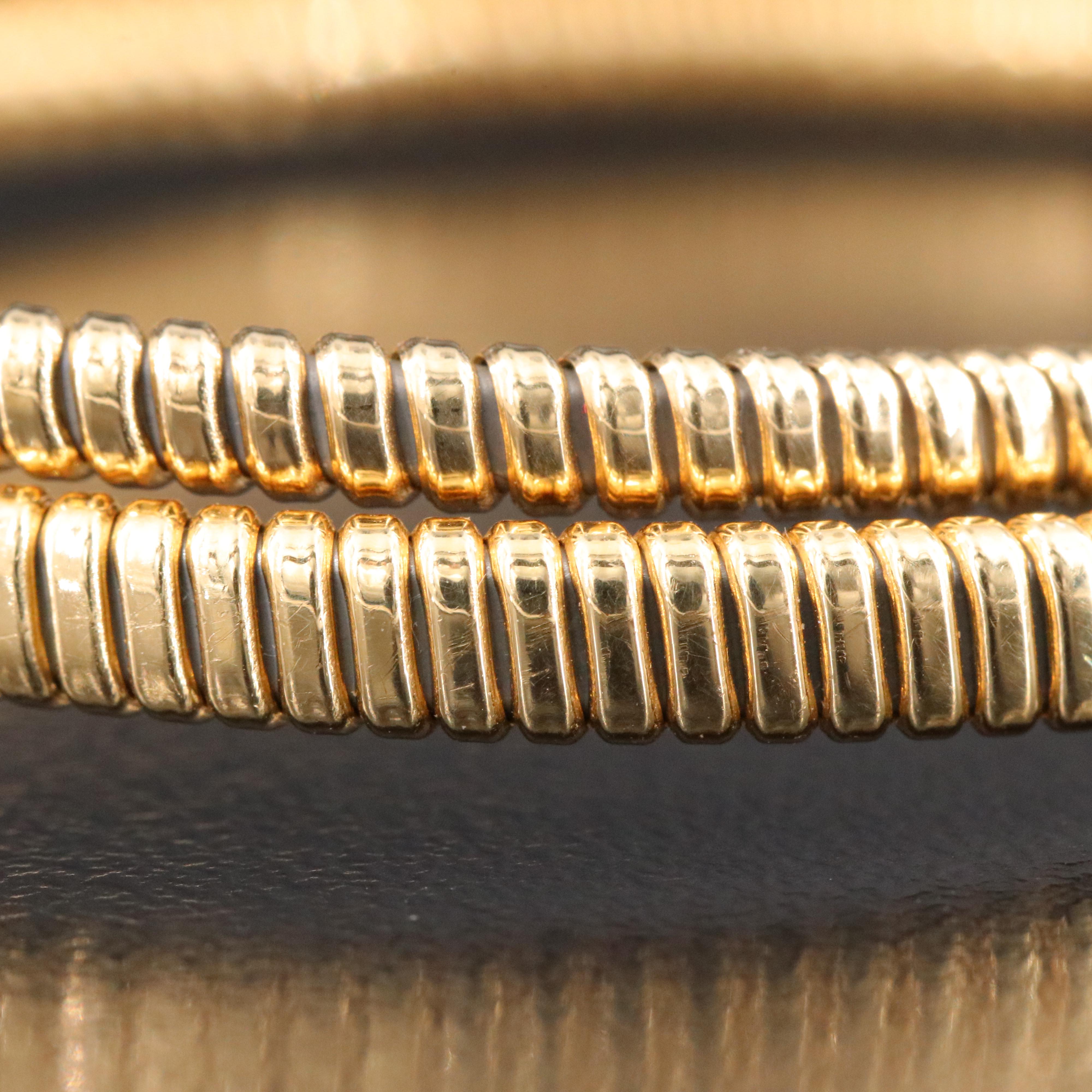 18K 0.58 CTW Diamond Flexible Tubogas Bracelet