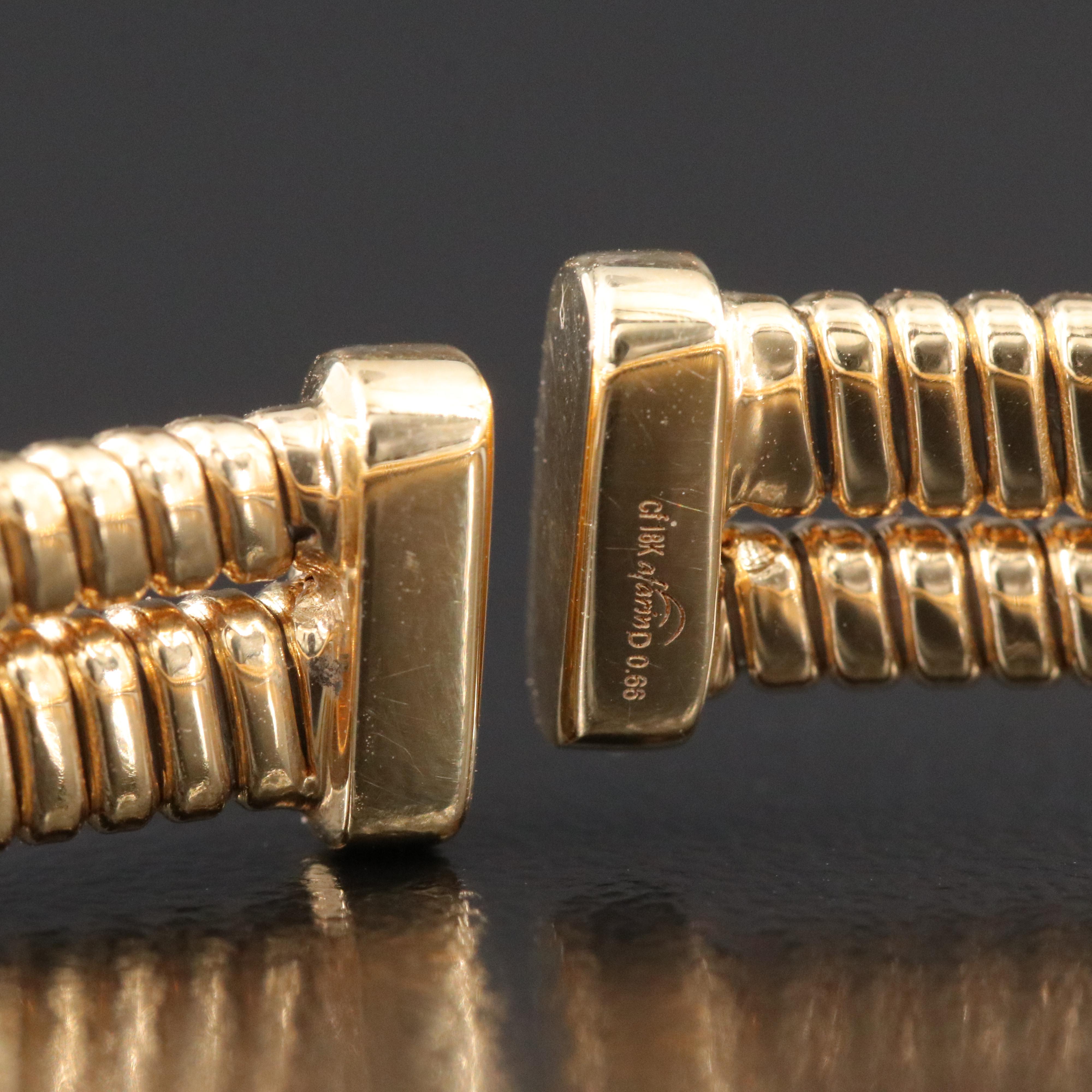 18K 0.58 CTW Diamond Flexible Tubogas Bracelet