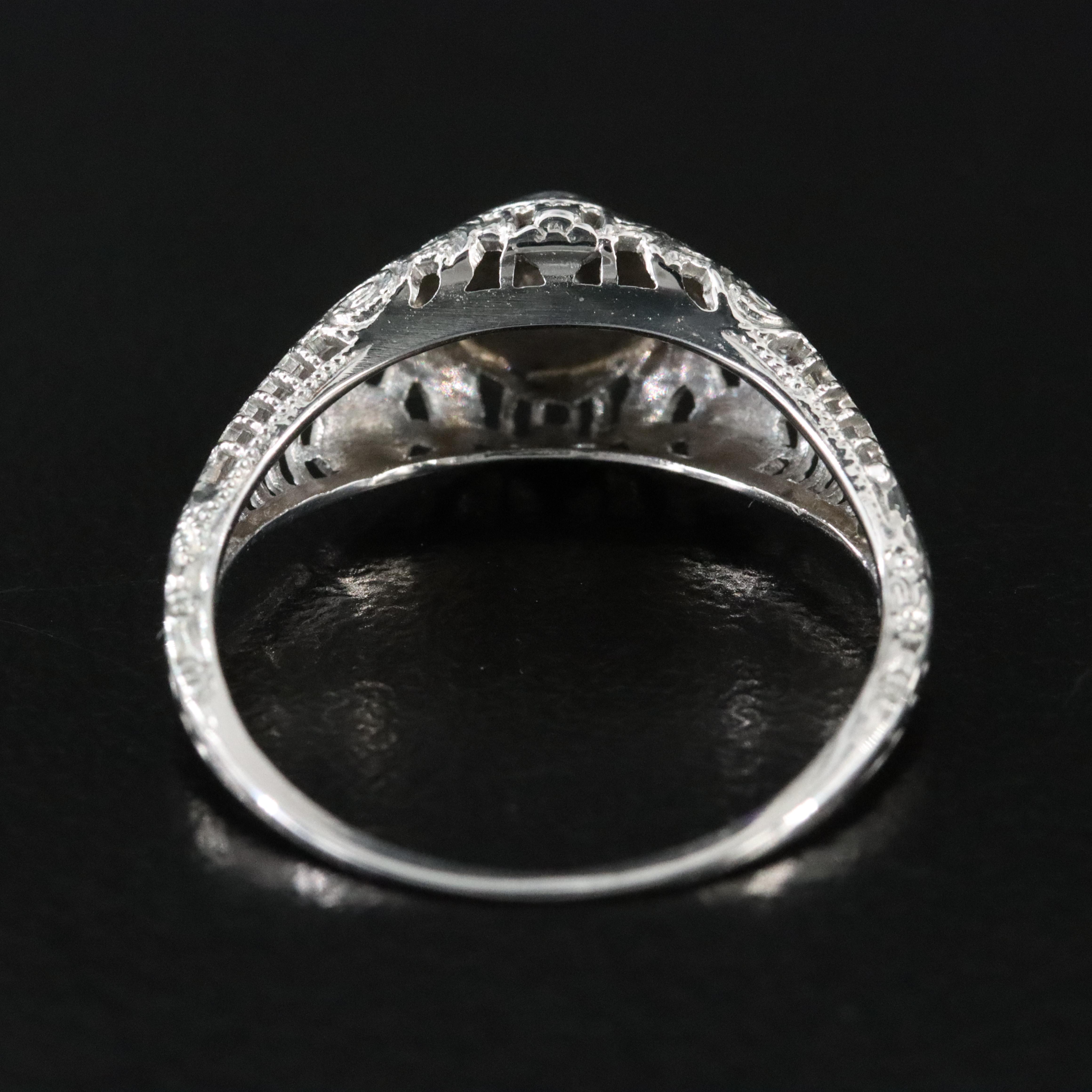 Edwardian 18K 0.03 CT Diamond Ring