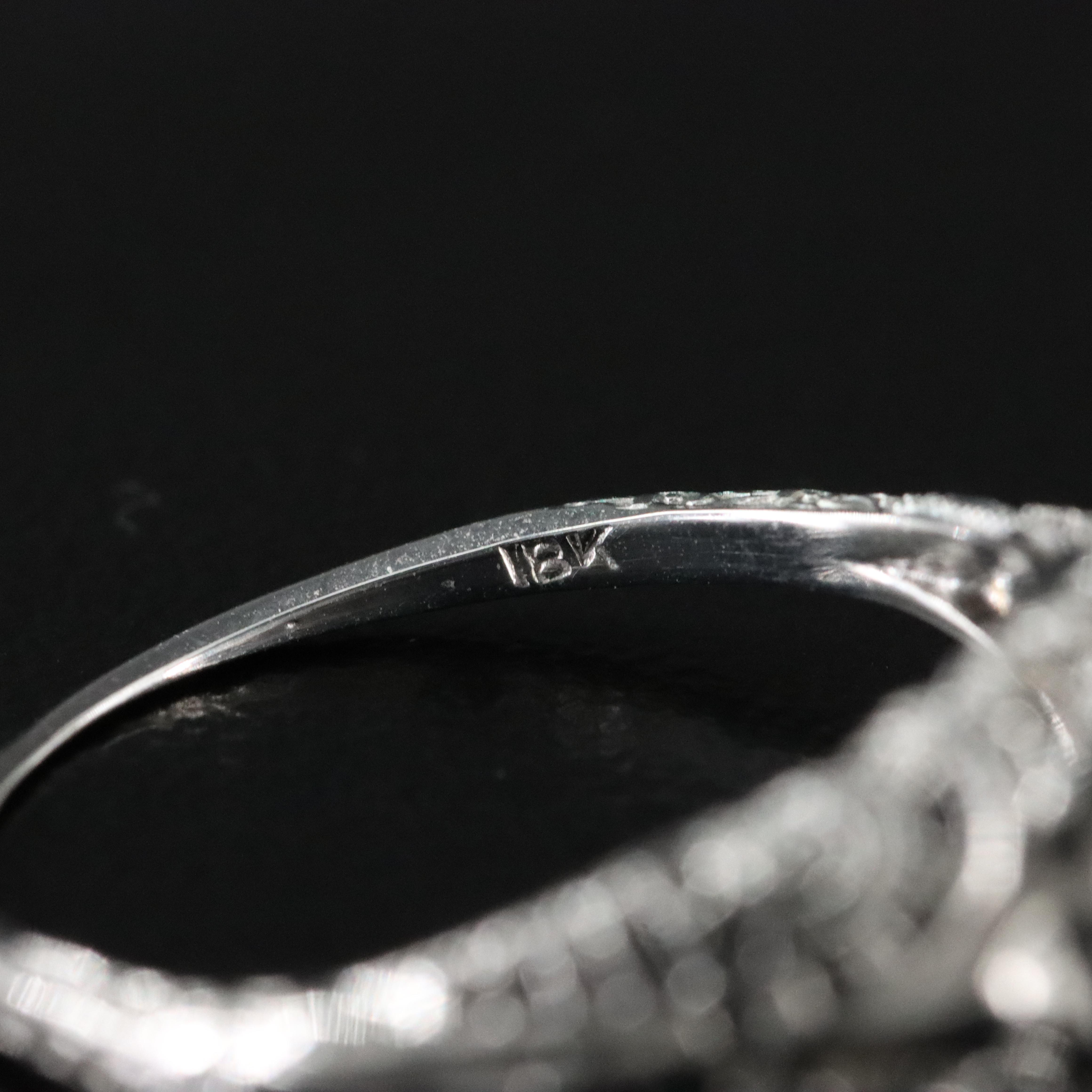 Edwardian 18K 0.03 CT Diamond Ring