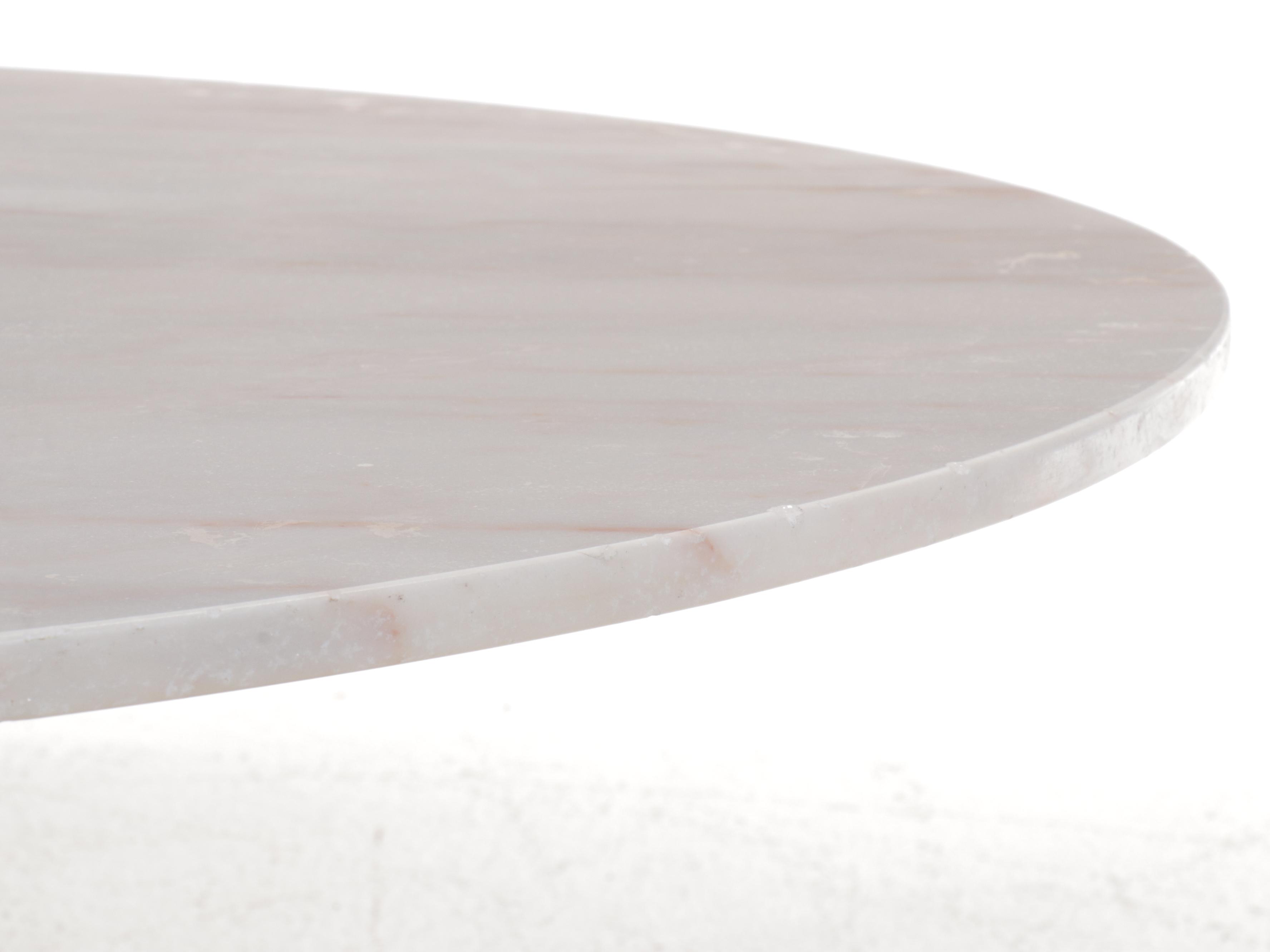 Empire Style Marble Top Pedestal Coffee Table