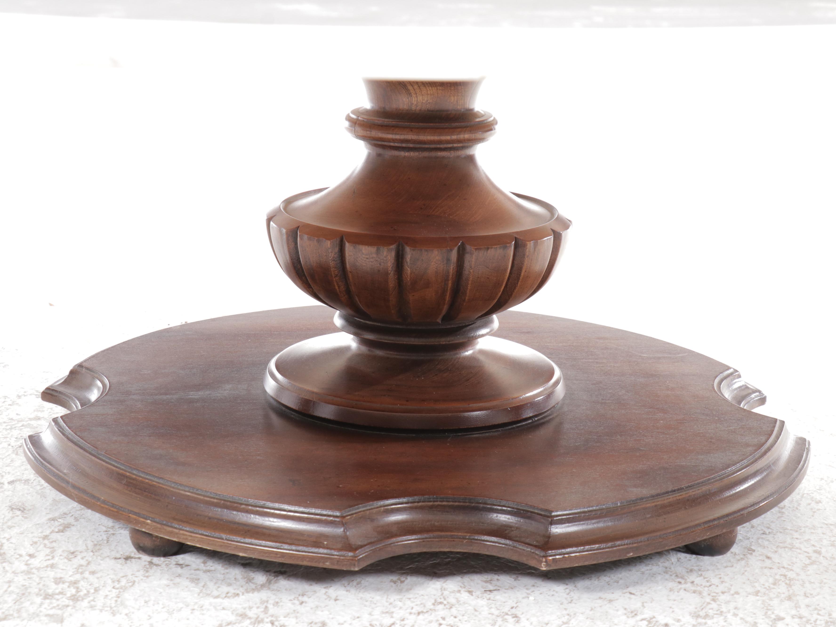 Empire Style Marble Top Pedestal Coffee Table