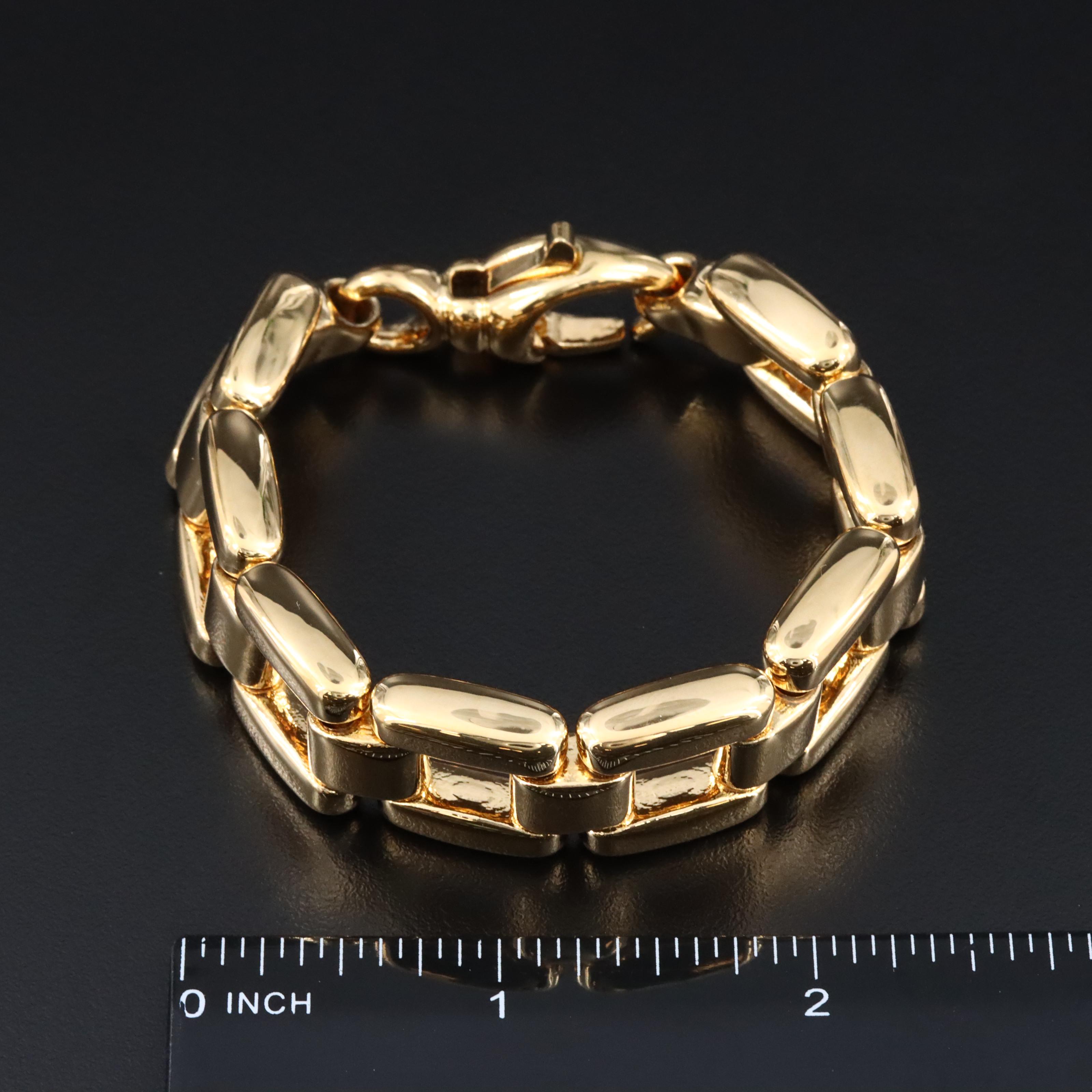 Milor 14K Electroformed Panther Link Bracelet