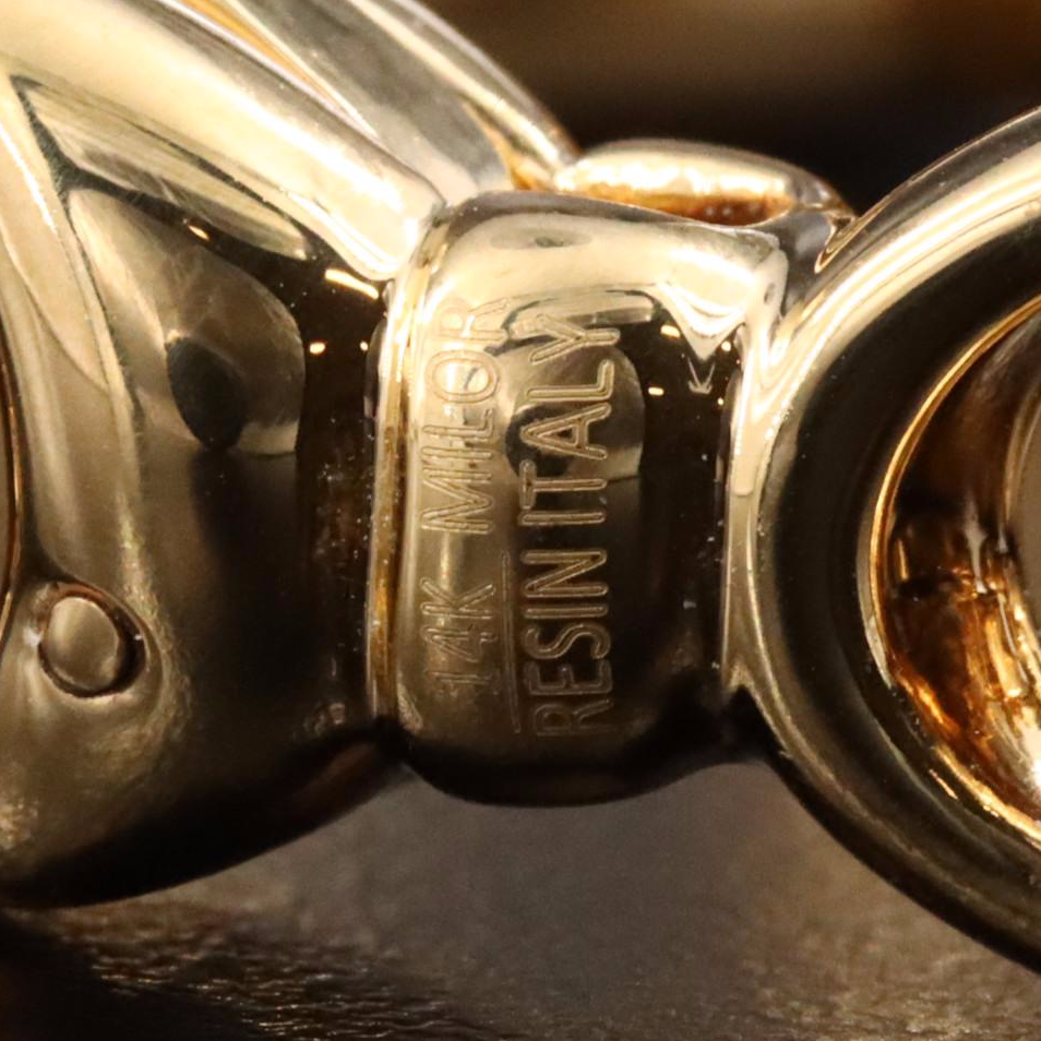 Milor 14K Electroformed Panther Link Bracelet