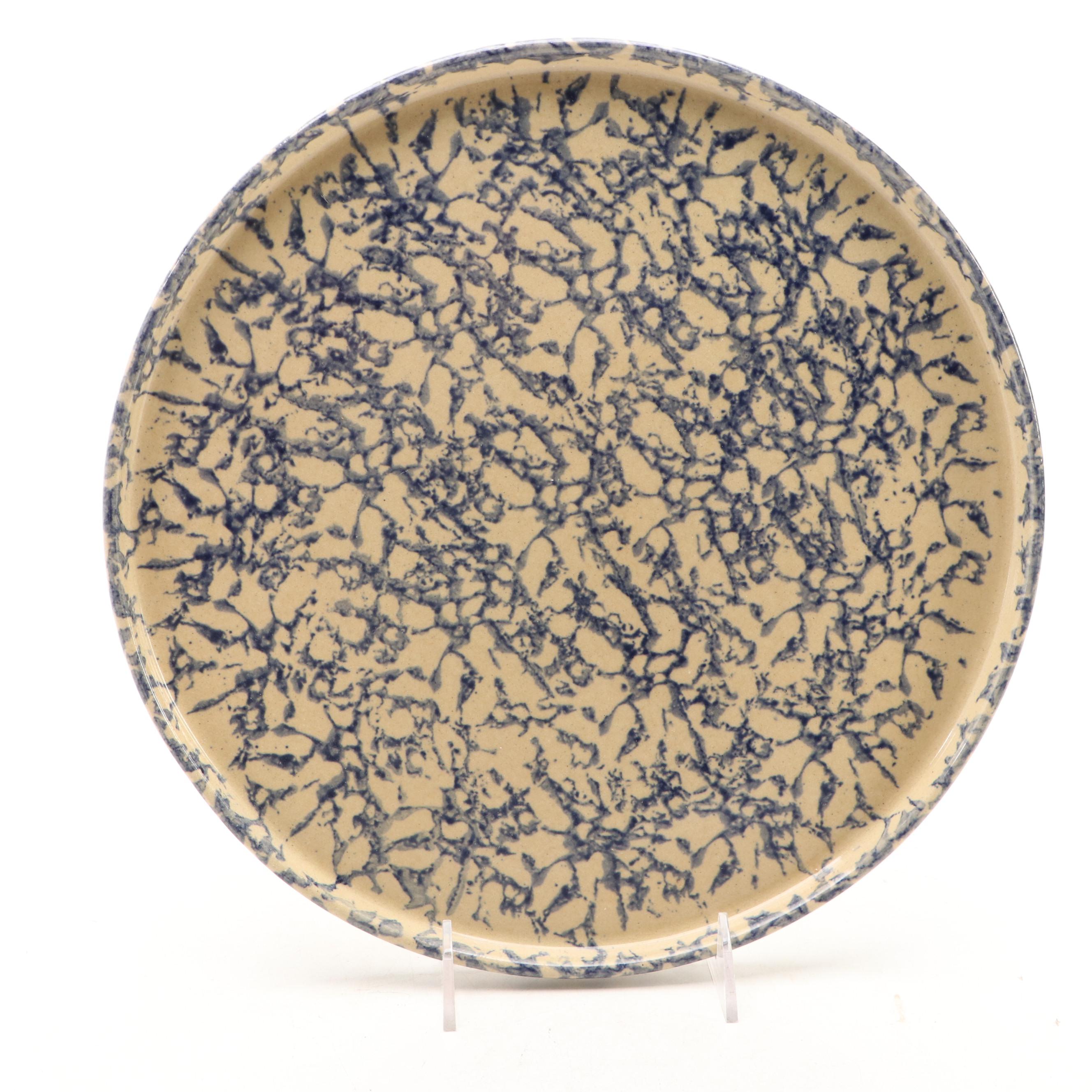 R.R.P. Ceramic "Pizza Pan" with Stoneware Crock and Other Tableware