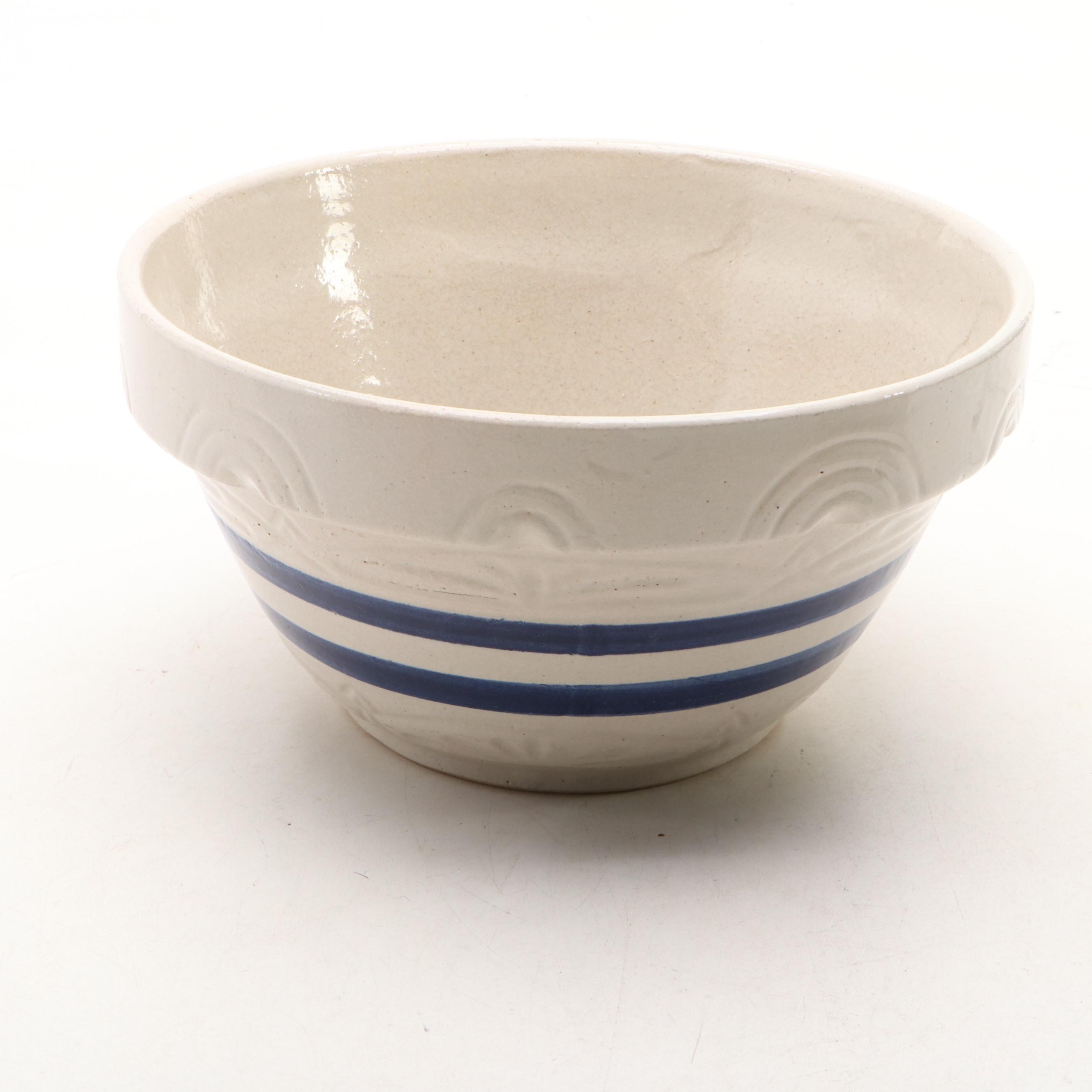 R.R.P. Ceramic "Pizza Pan" with Stoneware Crock and Other Tableware