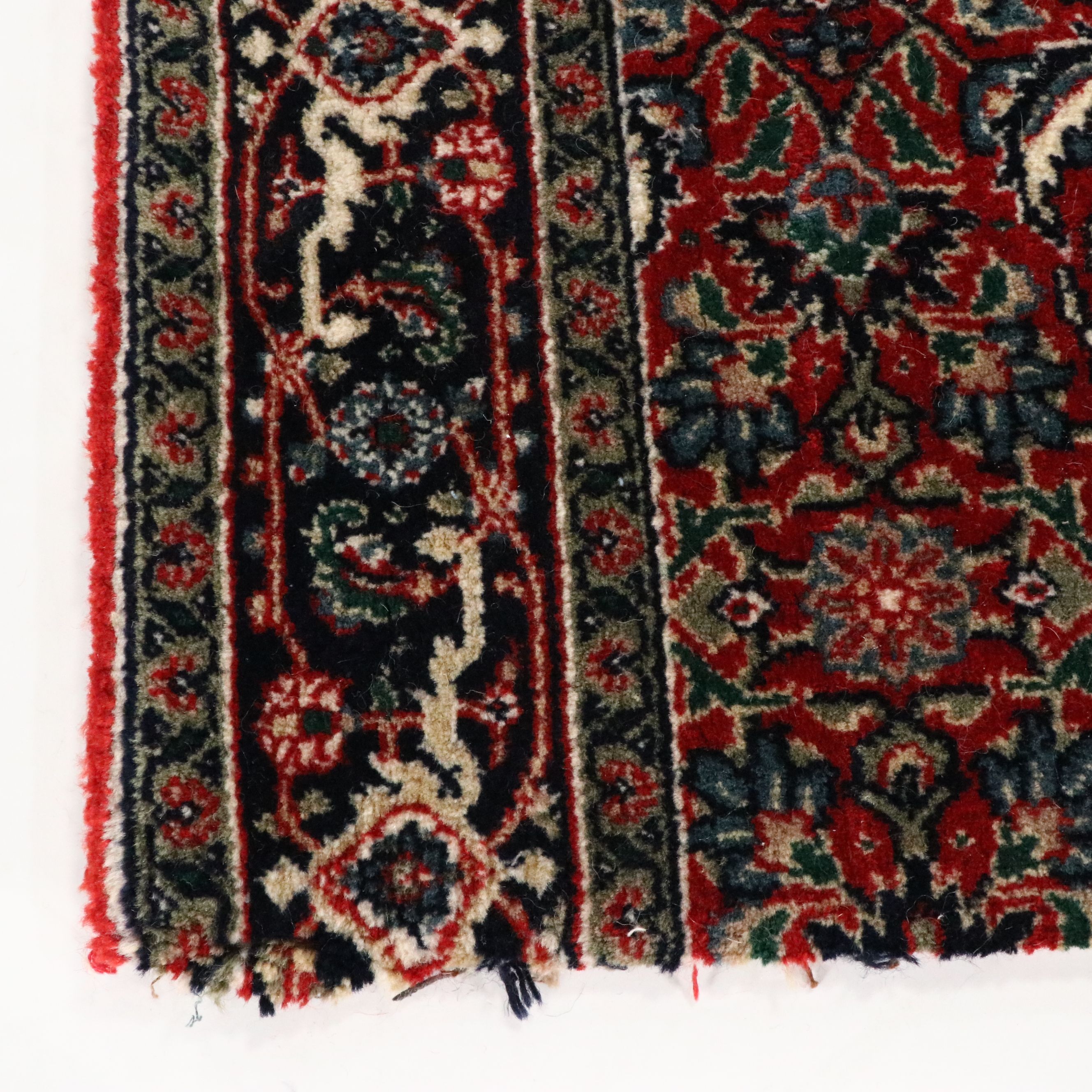 2'7 x 2'3 Hand-Knotted Persian Veramin Carpet Remnant