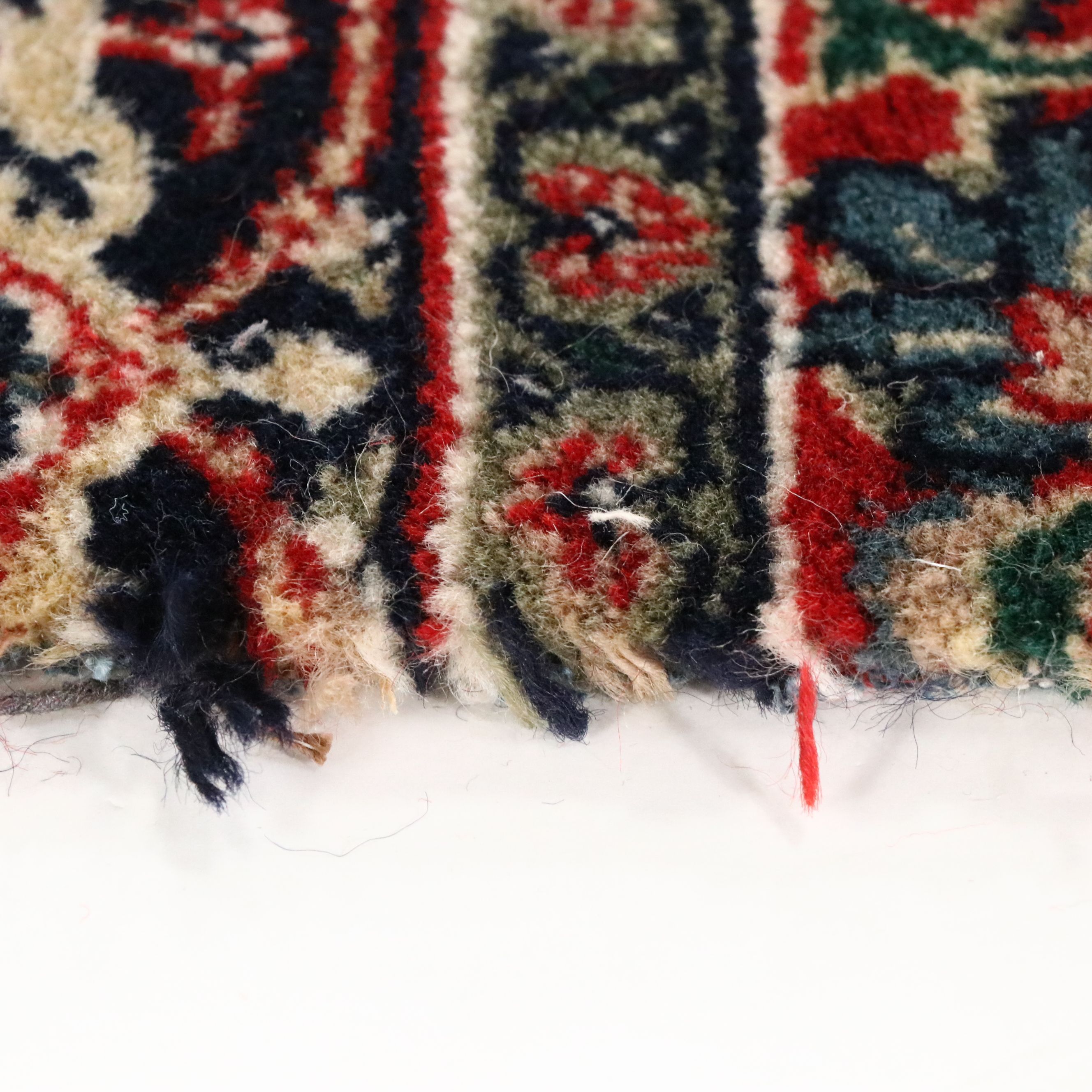 2'7 x 2'3 Hand-Knotted Persian Veramin Carpet Remnant