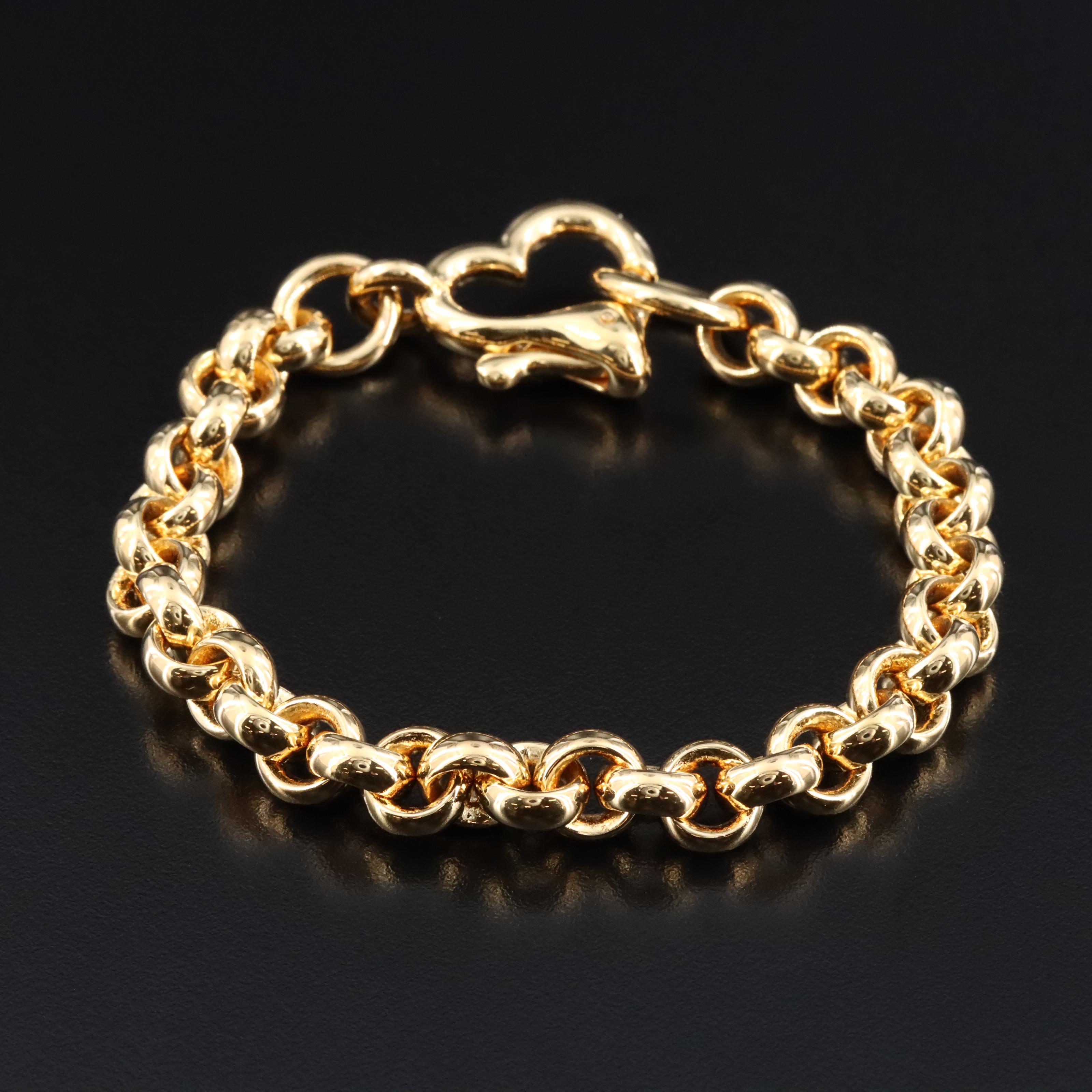 Milor 14K Electroformed Rolo Chain Bracelet
