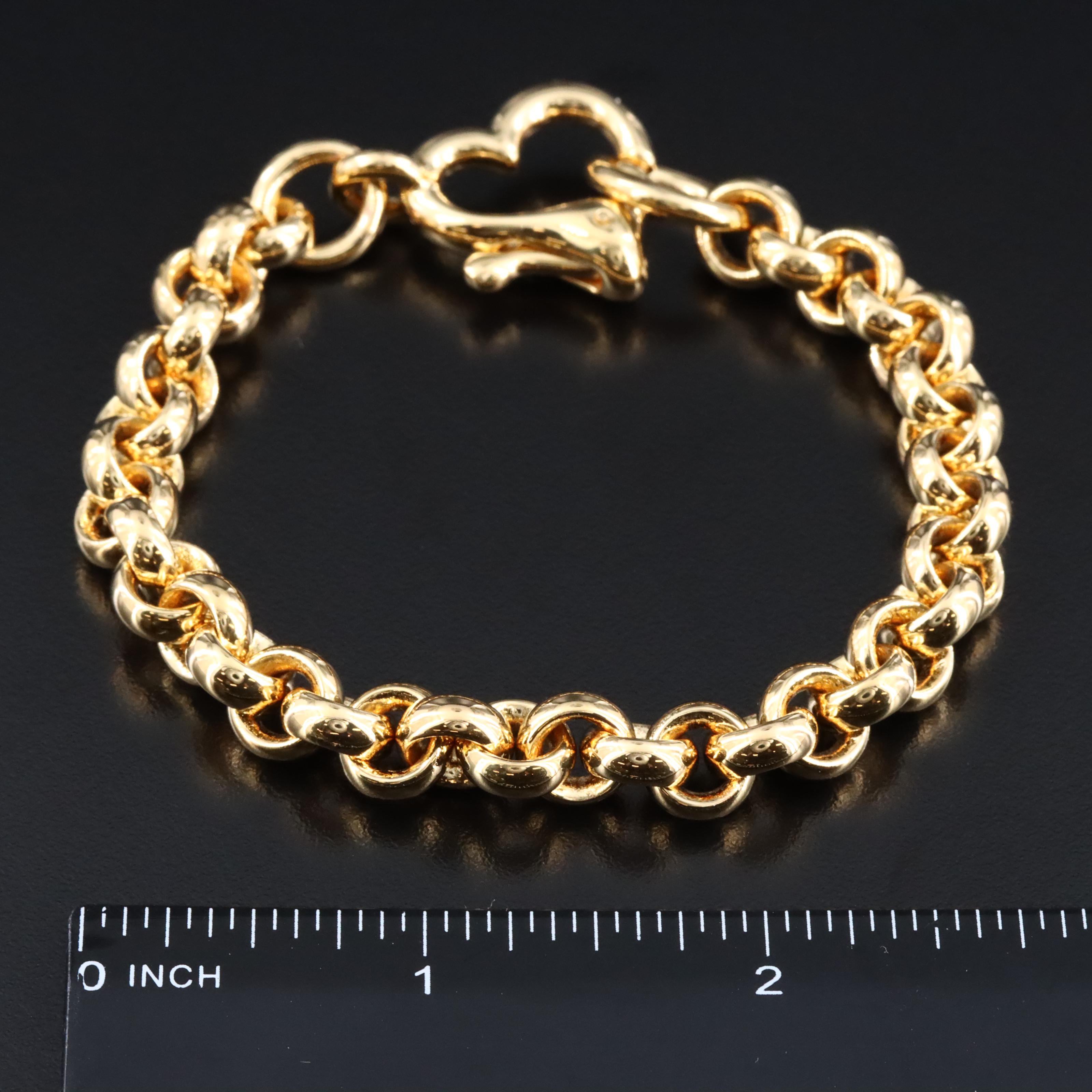 Milor 14K Electroformed Rolo Chain Bracelet