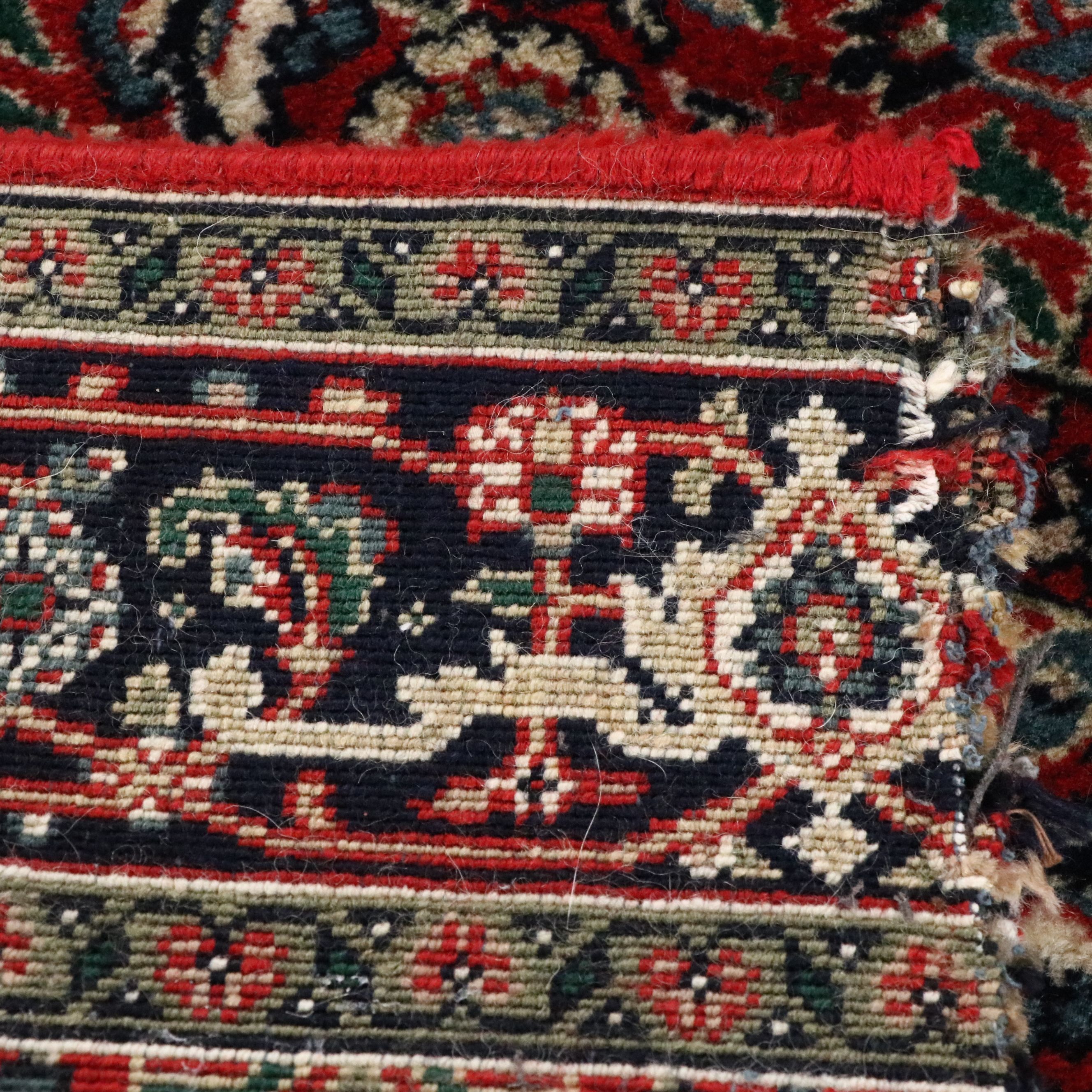 2'7 x 2'3 Hand-Knotted Persian Veramin Carpet Remnant