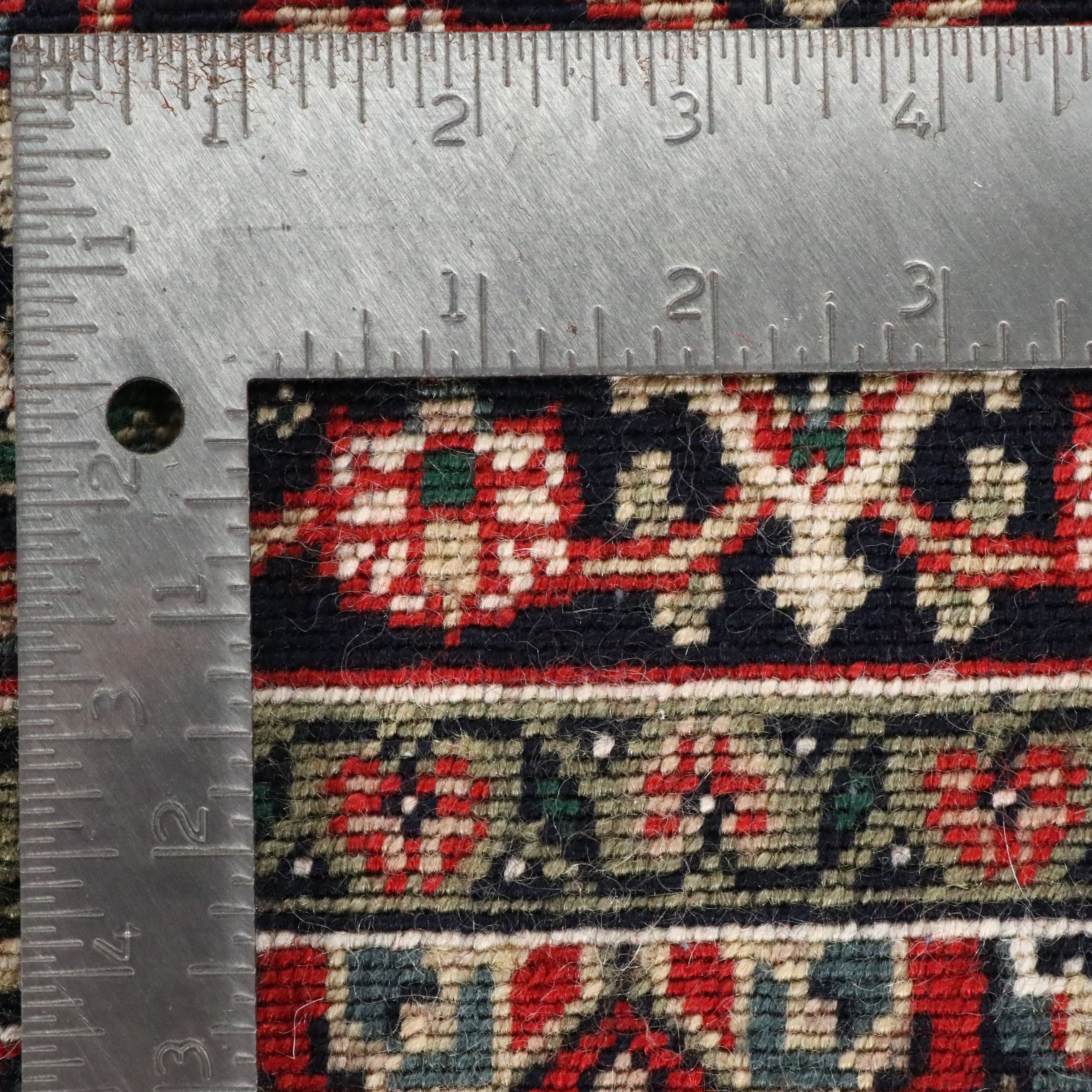 2'7 x 2'3 Hand-Knotted Persian Veramin Carpet Remnant