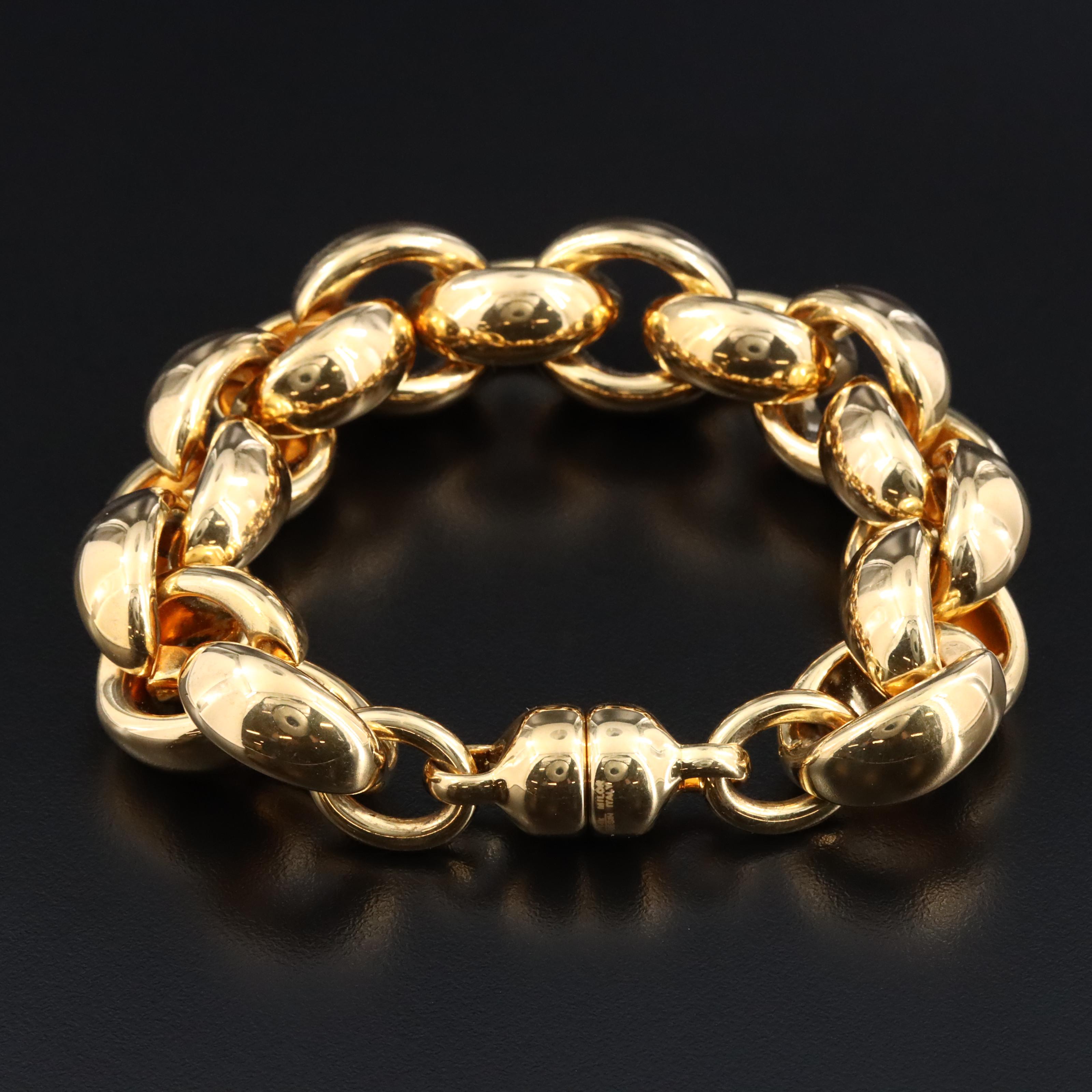 14K Electroformed Rolo Chain Bracelet