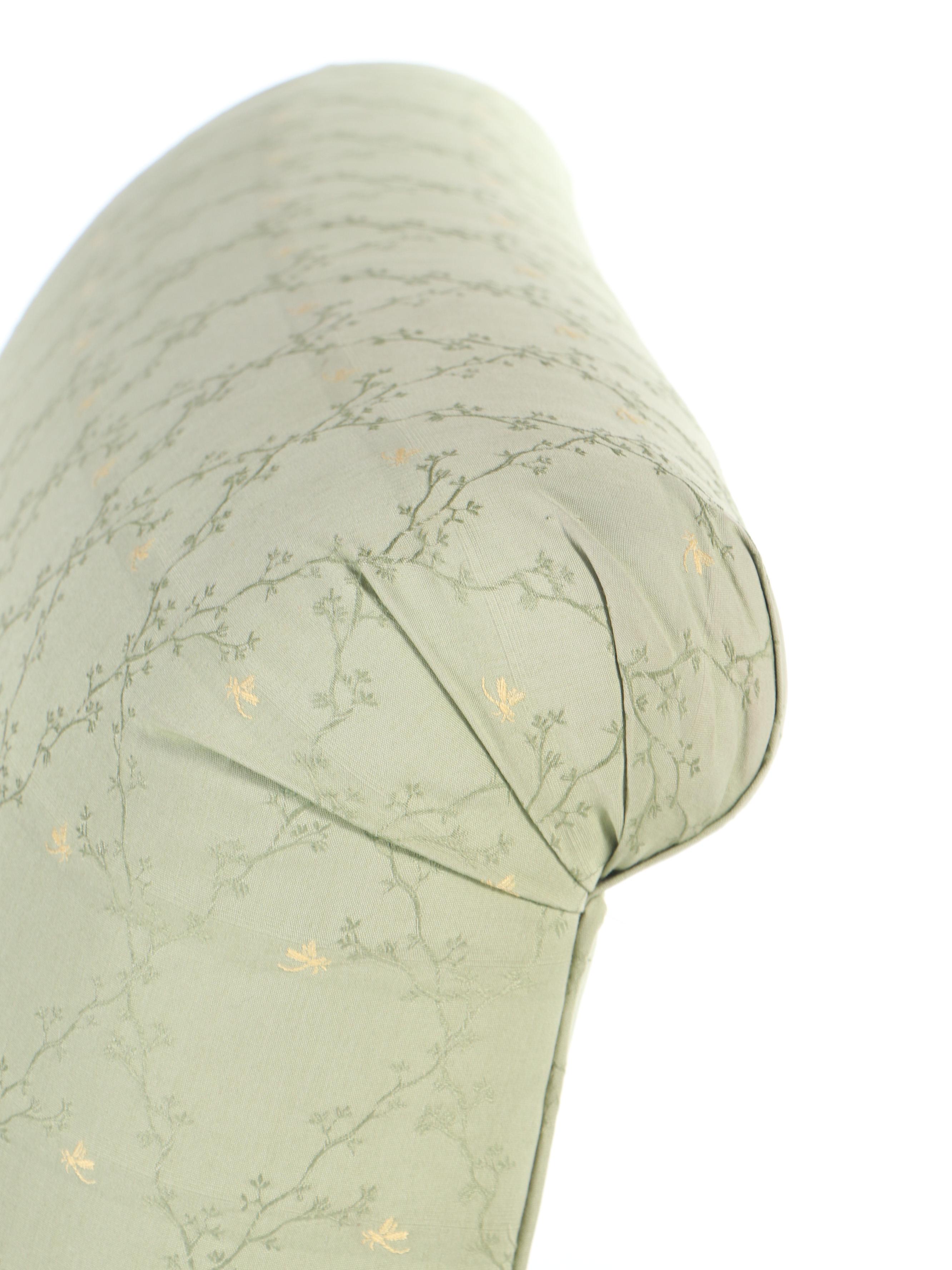 Art Deco Style Upholstered Scrolled Back Chaise Lounge