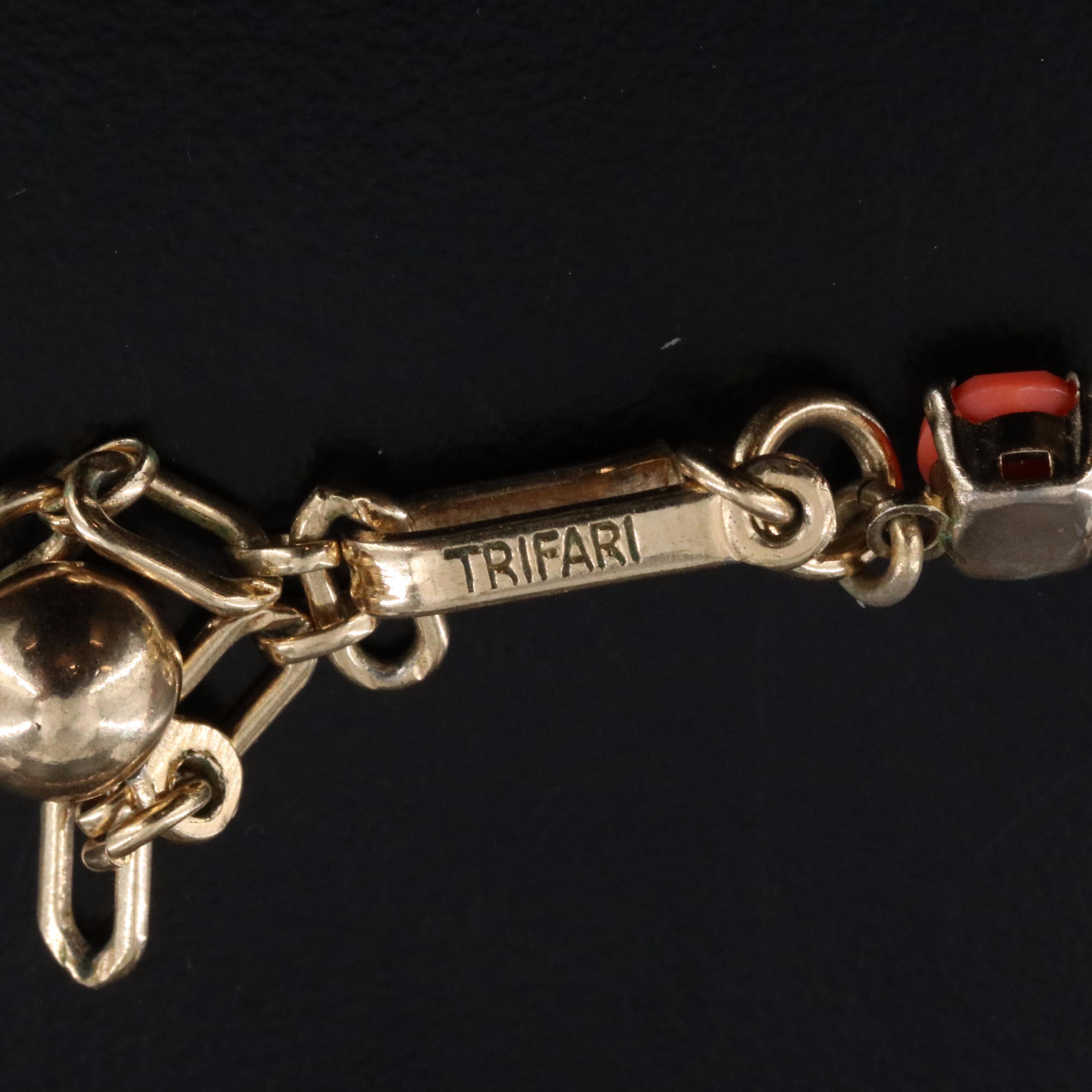 1950s Trifari Necklace and Bracelet Set