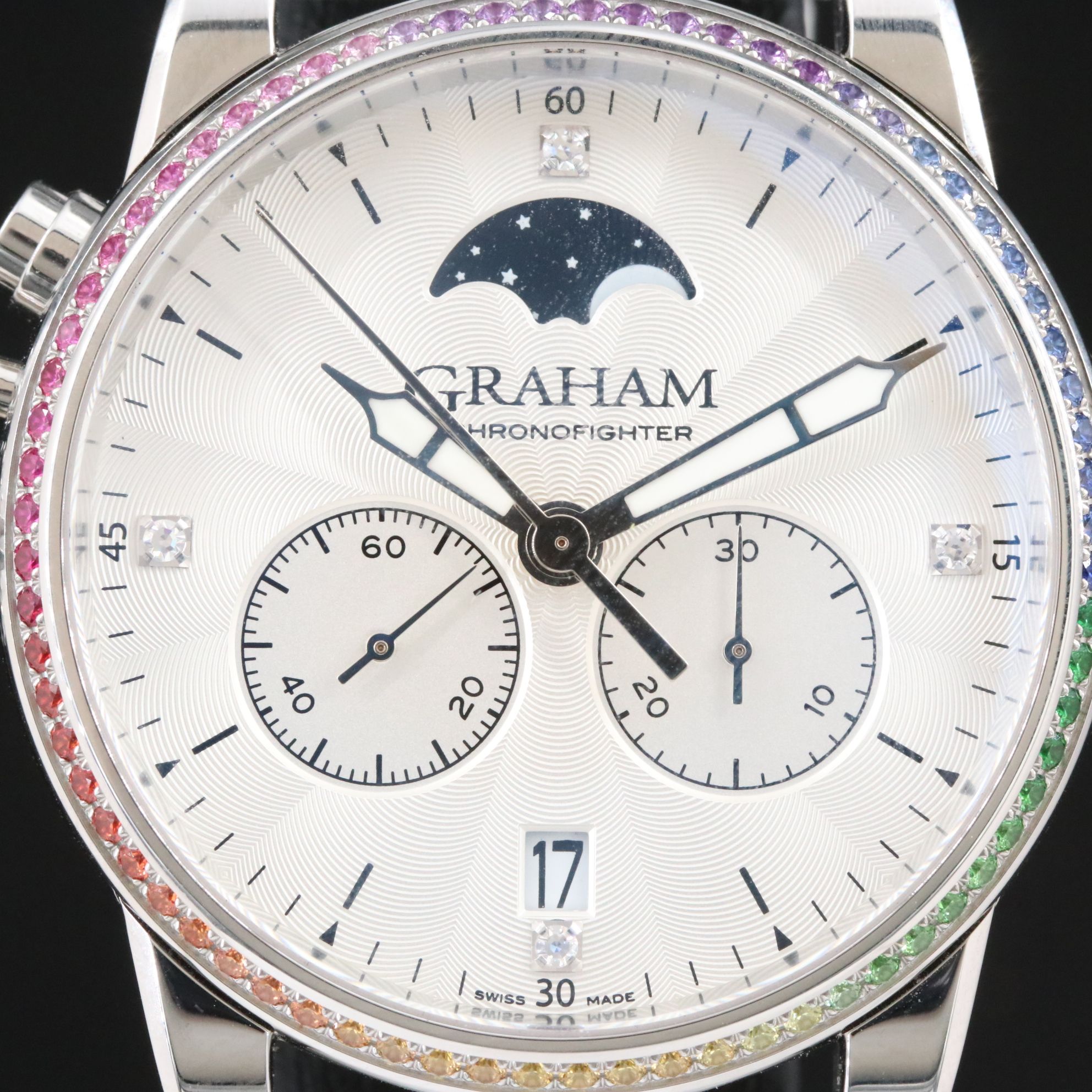 Graham Chronofighter Lady Moon Diamond Watch