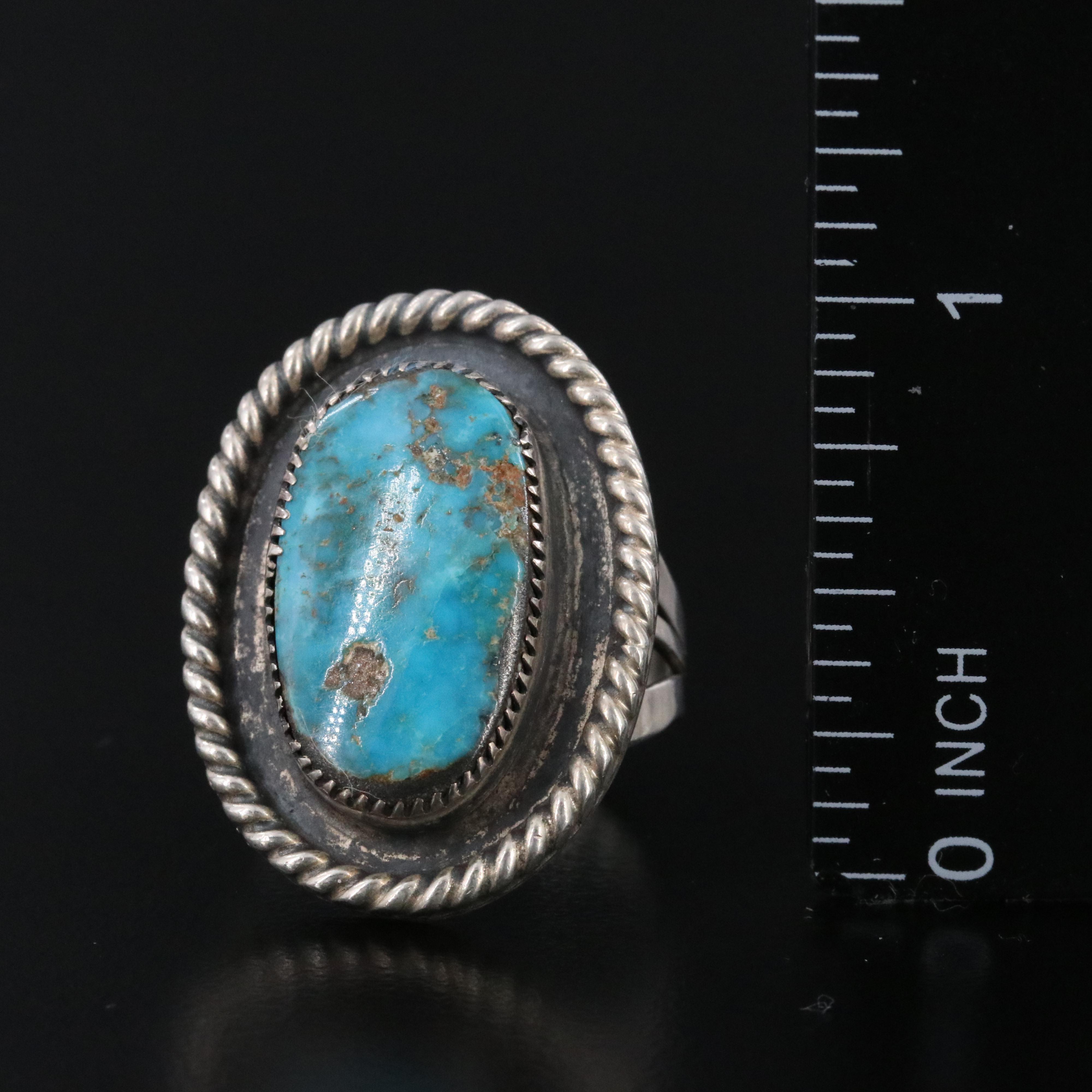 Sterling Turquoise and Howlite Ring Trio