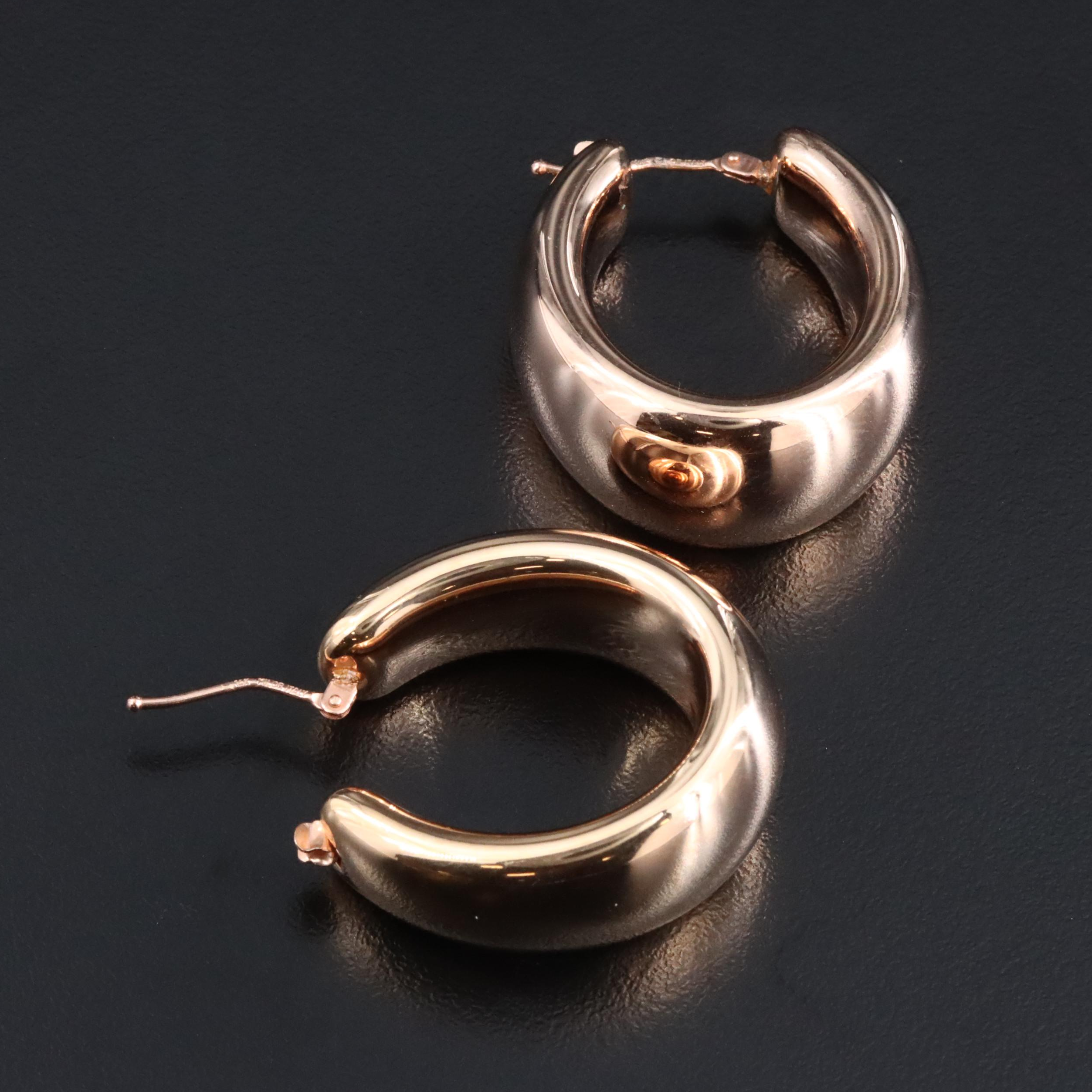 14K Electroformed Hoop Earrings